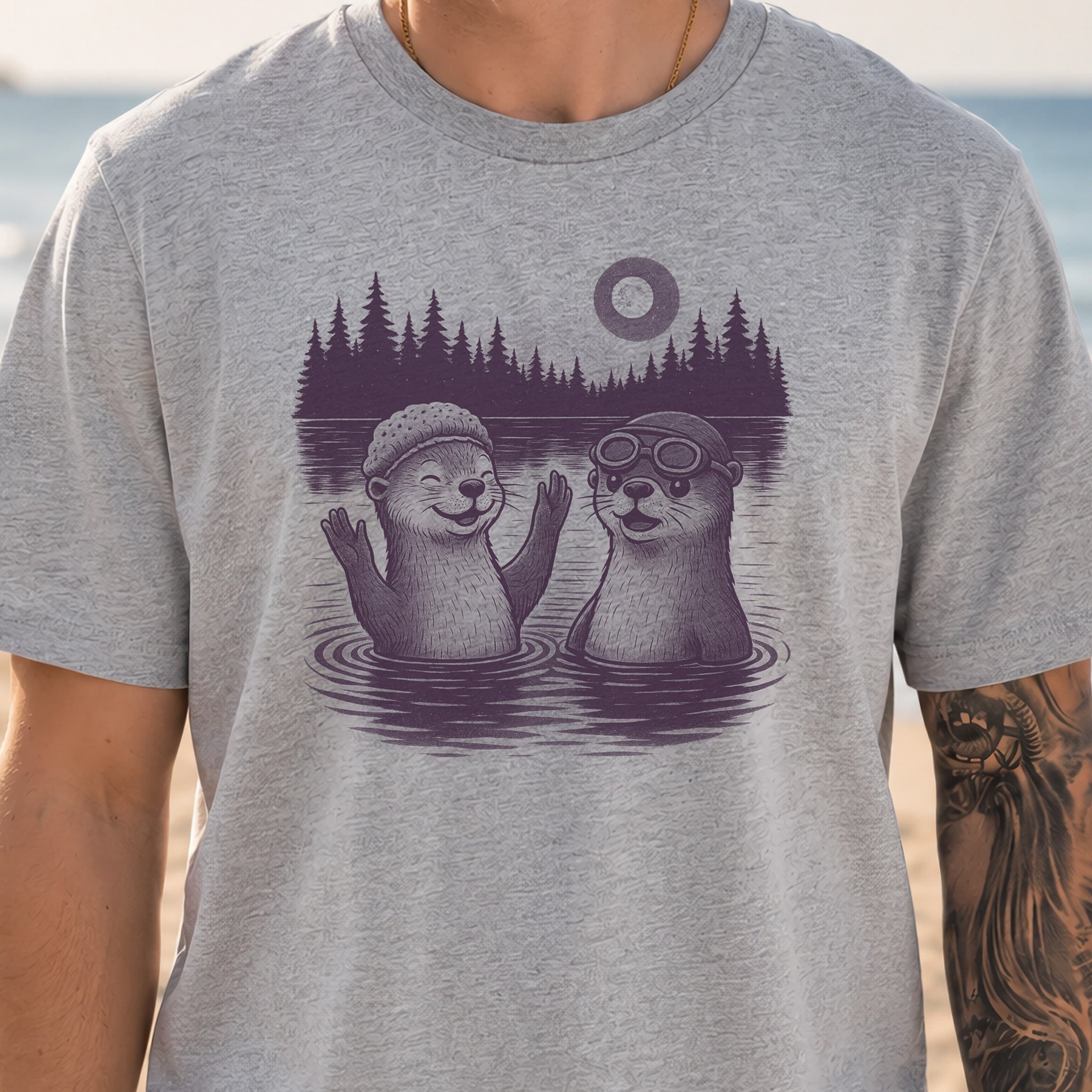 Otter Shirt – Cute & Funny River Otters Swimming T-Shirt