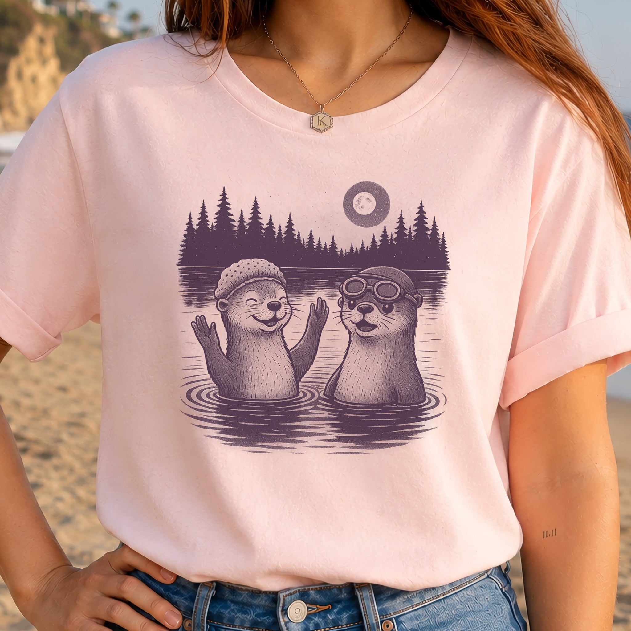 Otter Shirt – Cute & Funny River Otters Swimming T-Shirt