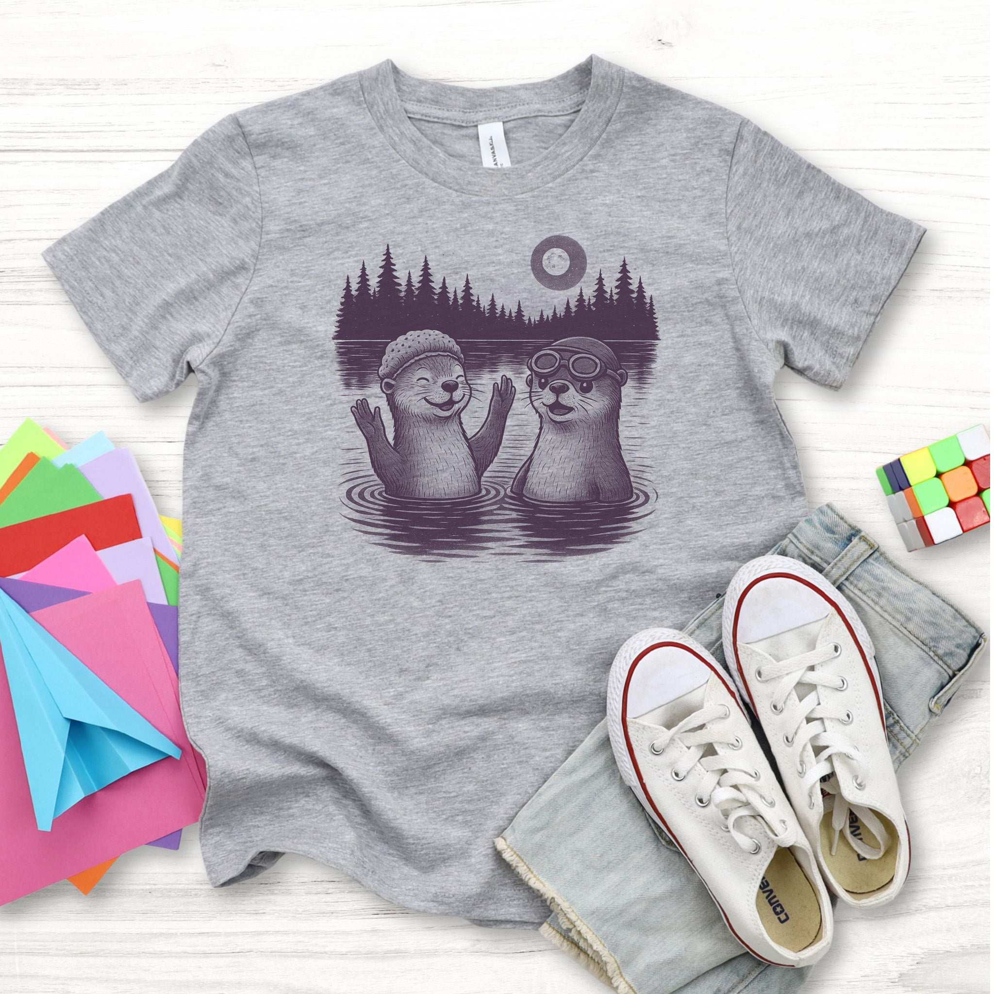Otterly Silly Swimmers – Cute River Otters Youth Tee