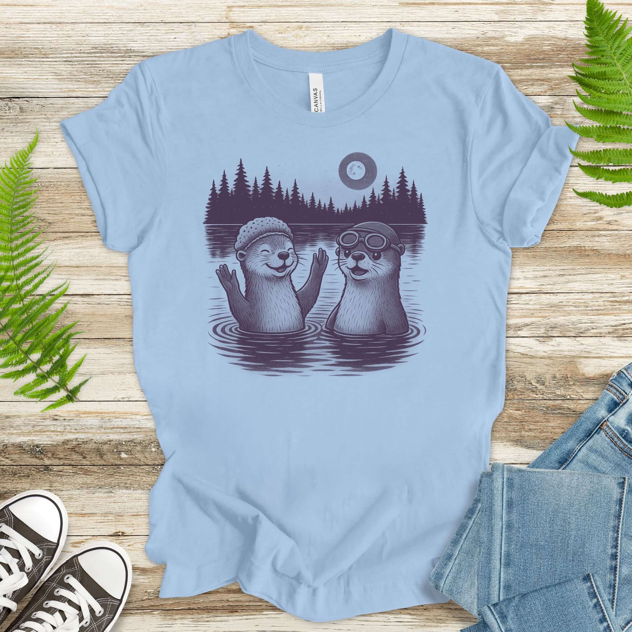 Otter Shirt – Cute & Funny River Otters Swimming T-Shirt
