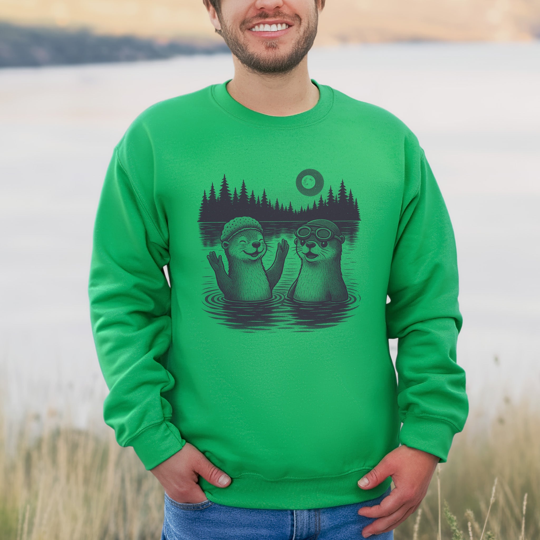 Otter Sweatshirt – Cute & Funny River Otters Mischief Crew