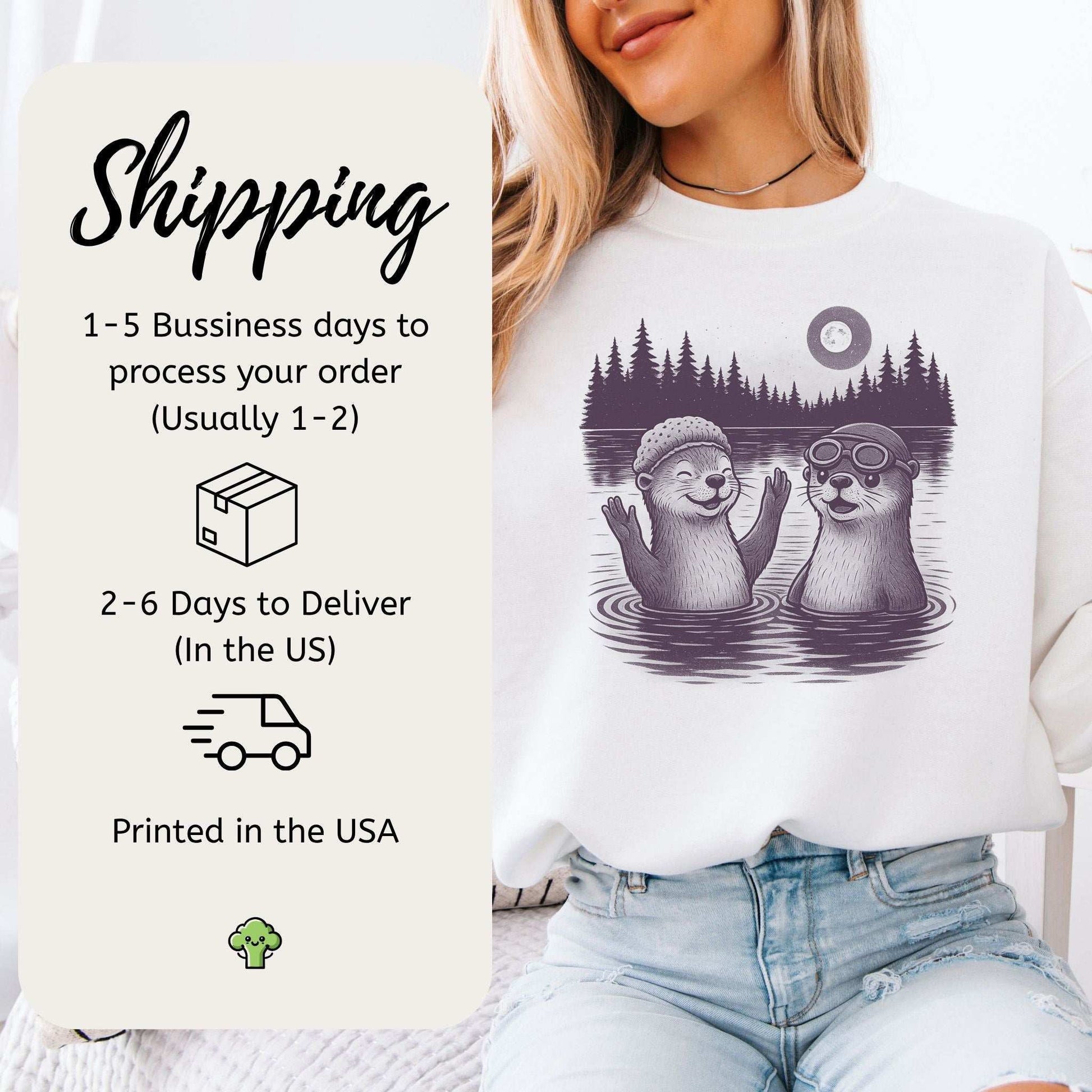 Otter Sweatshirt – Cute & Funny River Otters Mischief Crew
