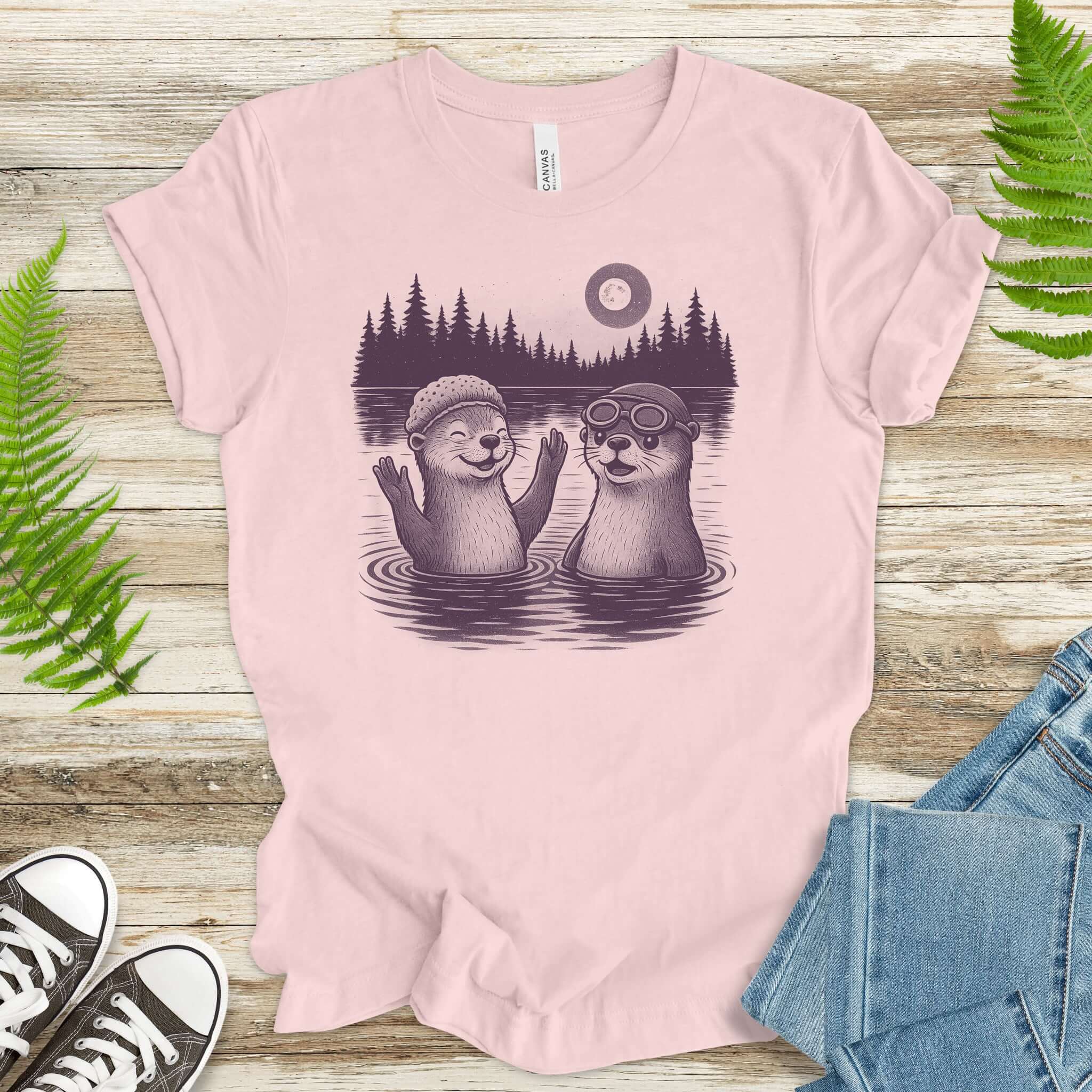 Otter Shirt – Cute & Funny River Otters Swimming T-Shirt