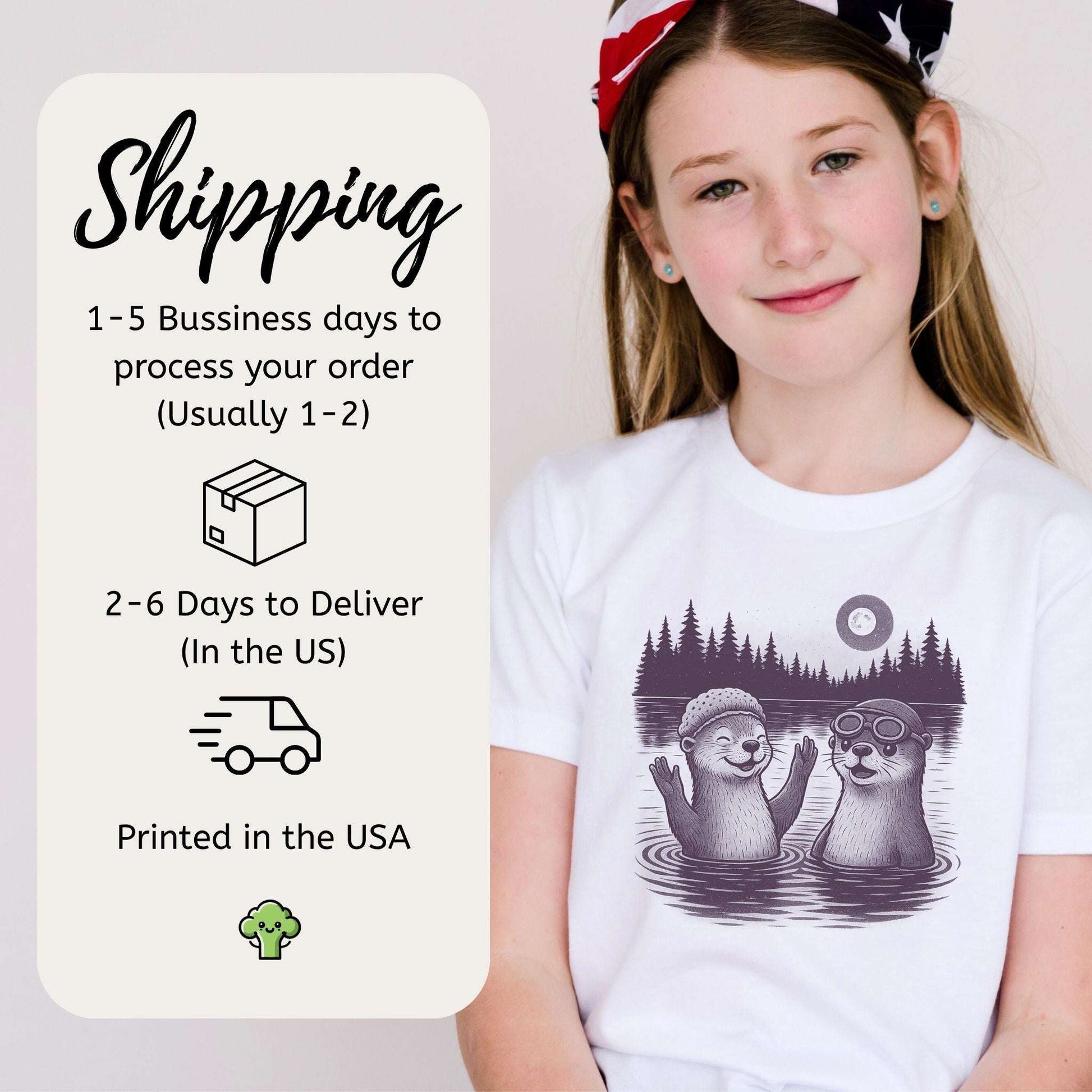 Otterly Silly Swimmers – Cute River Otters Youth Tee