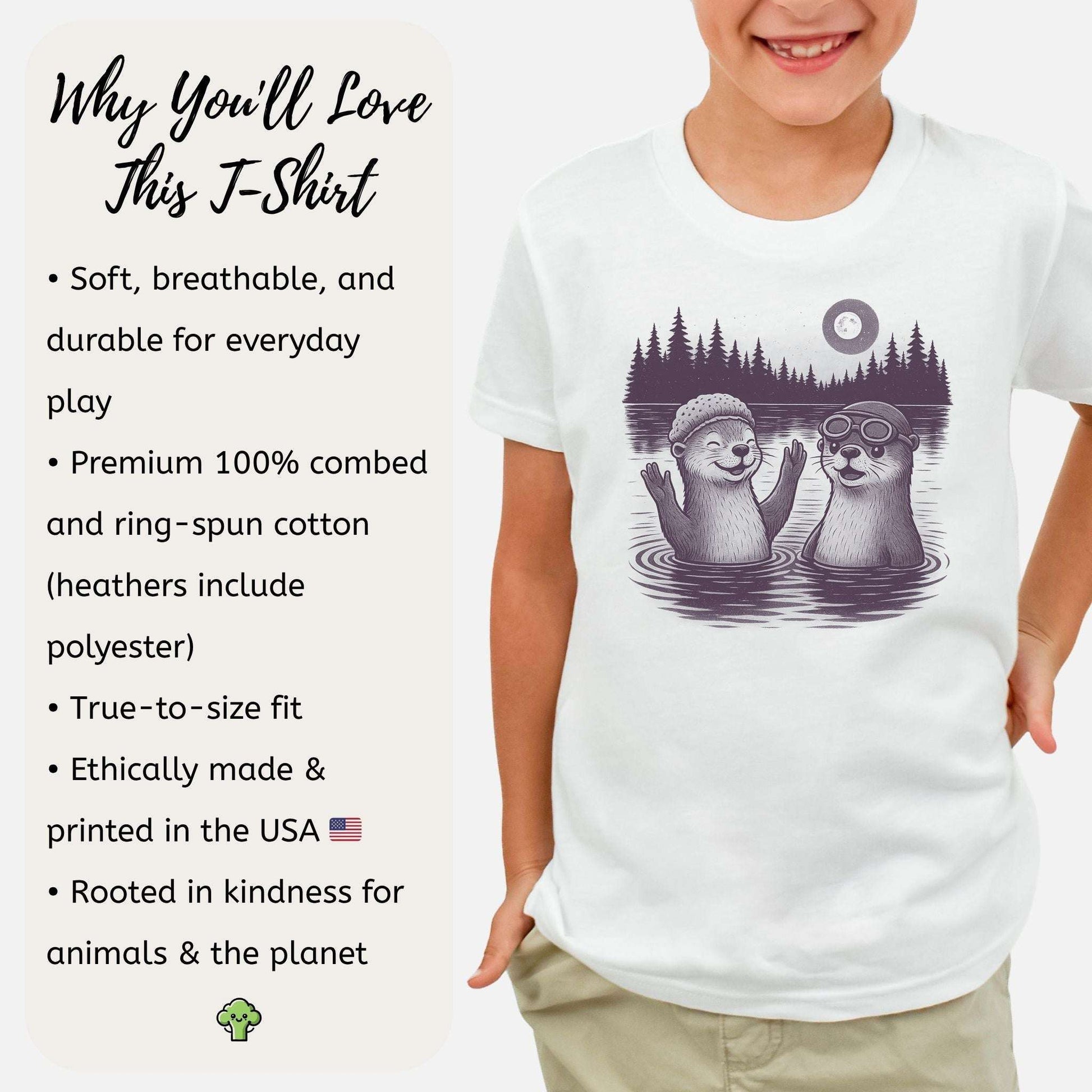 Otterly Silly Swimmers – Cute River Otters Youth Tee