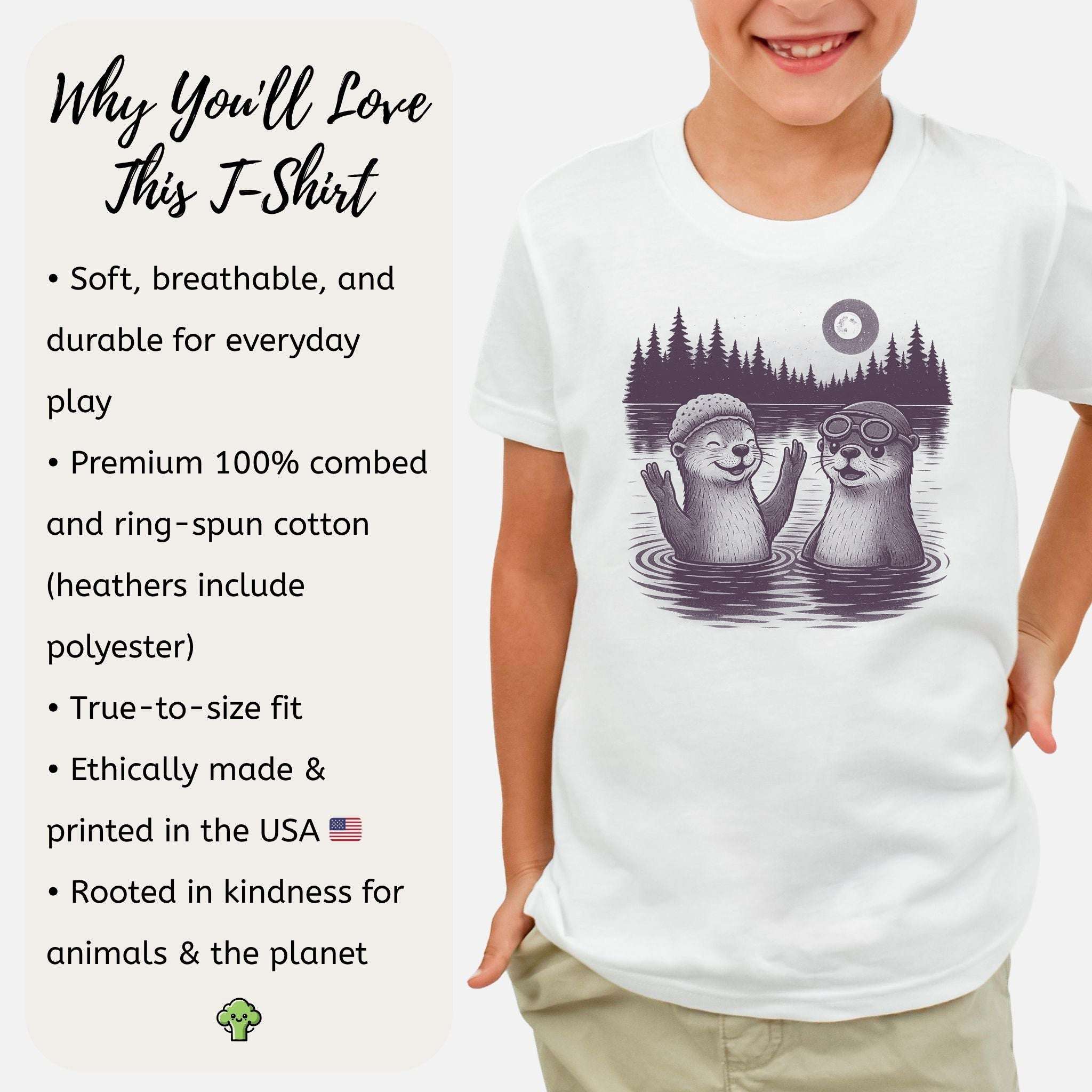 Otterly Silly Swimmers – Cute River Otters Youth Tee