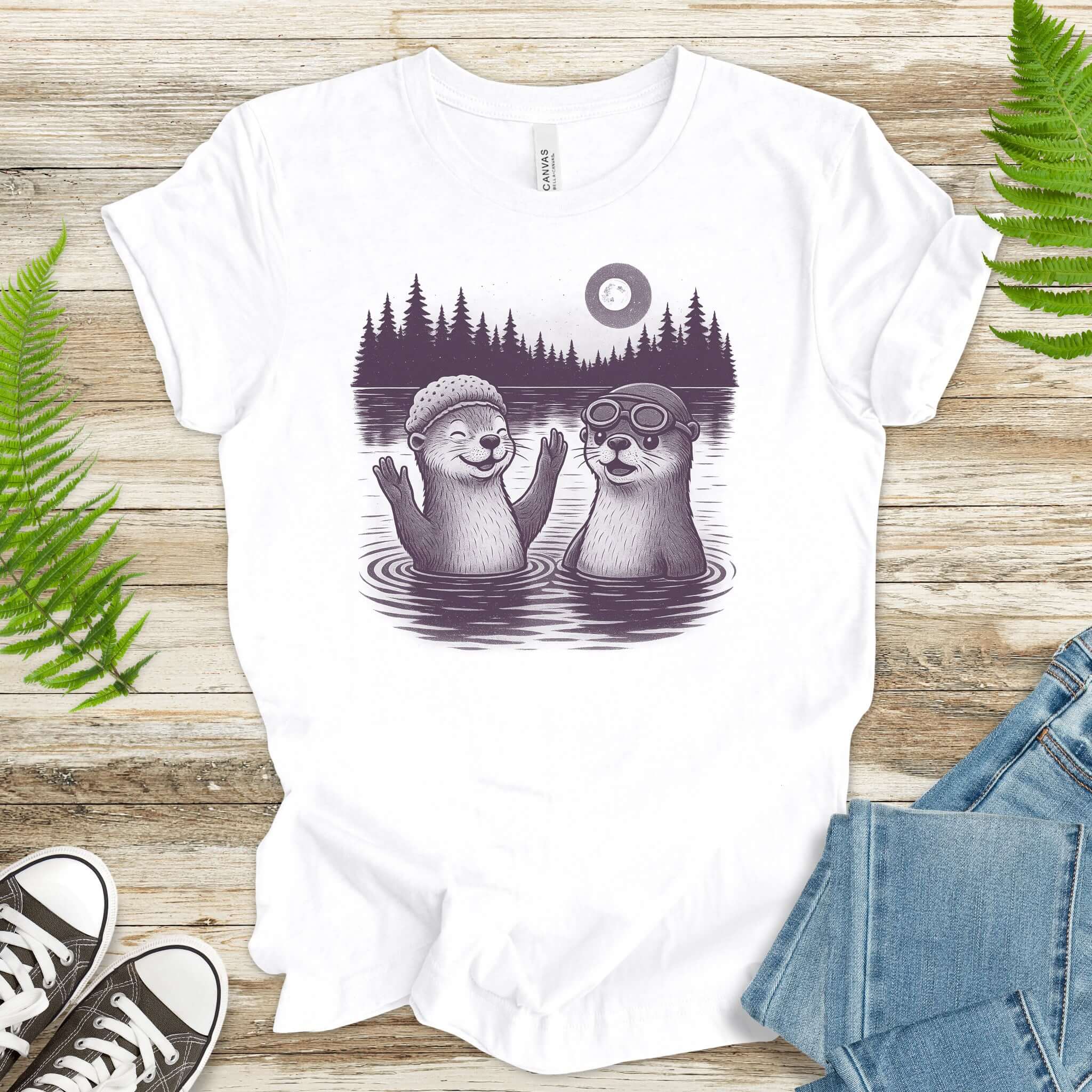 Otter Shirt – Cute & Funny River Otters Swimming T-Shirt