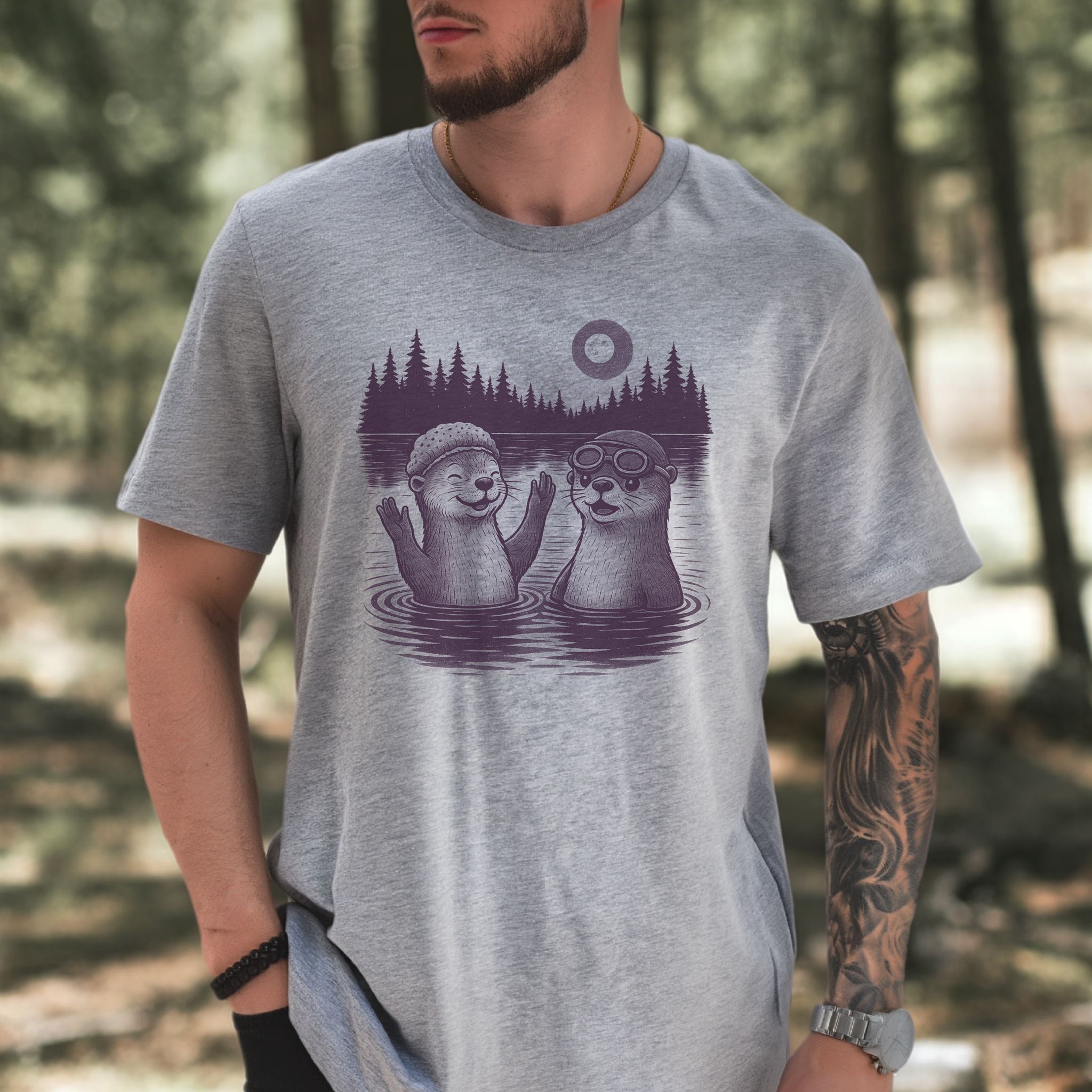 Otter Shirt – Cute & Funny River Otters Swimming T-Shirt