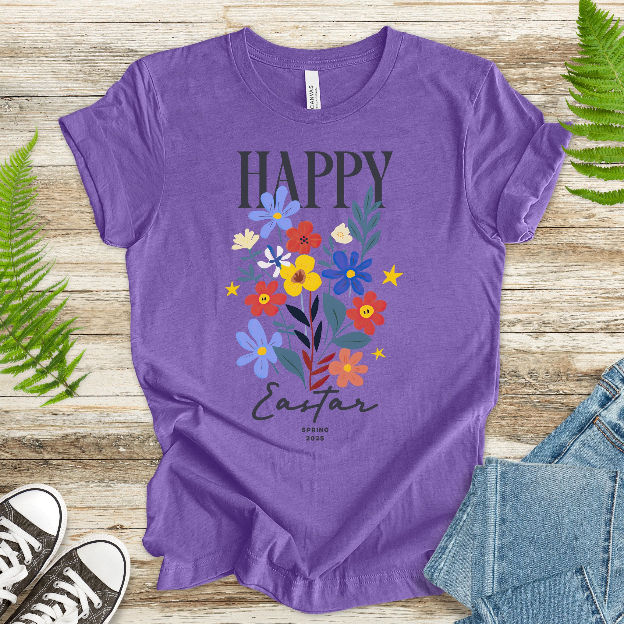 Festive Floral Happy Easter T-Shirt