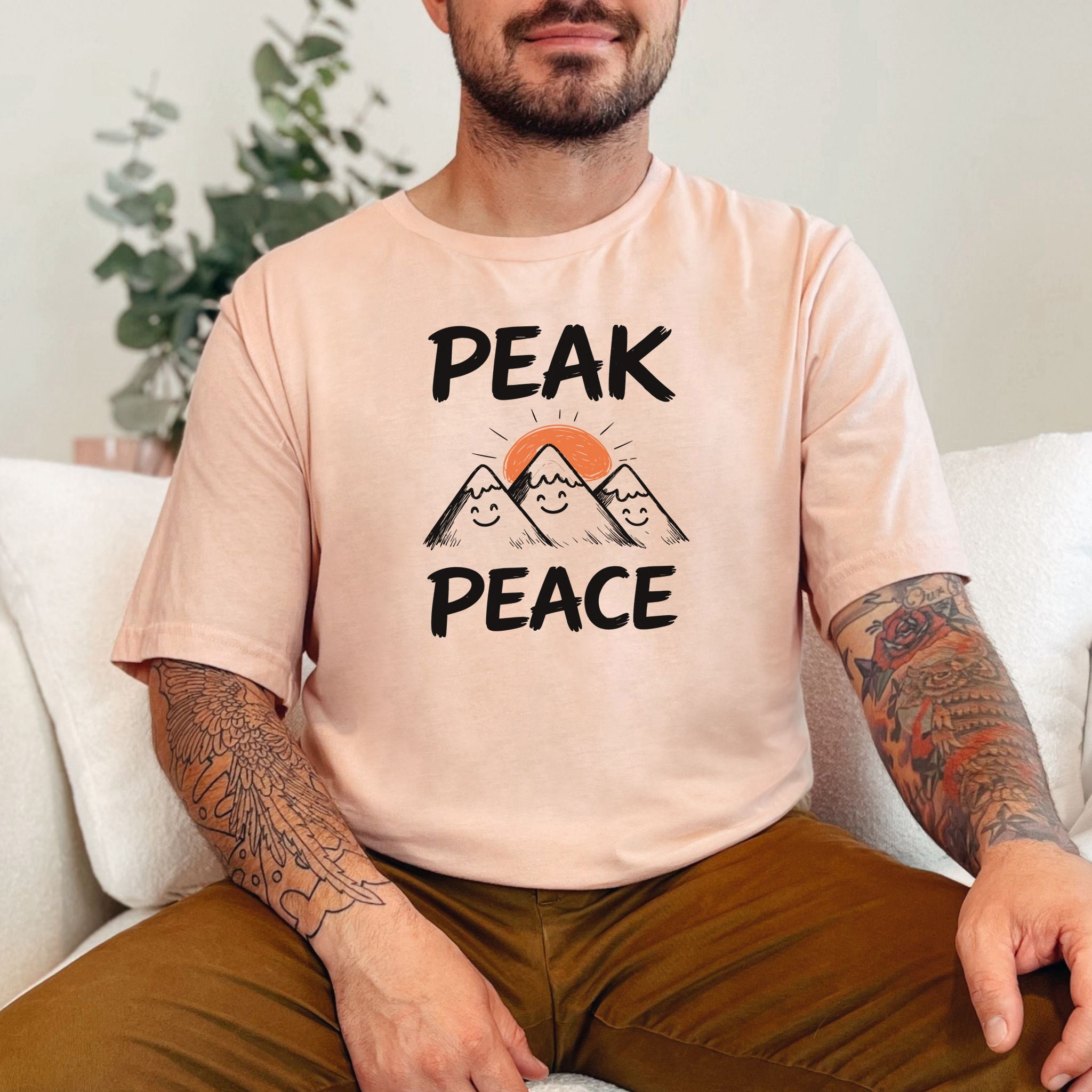 Peak Peace Cute Mountain Smiley Adventure T-Shirt