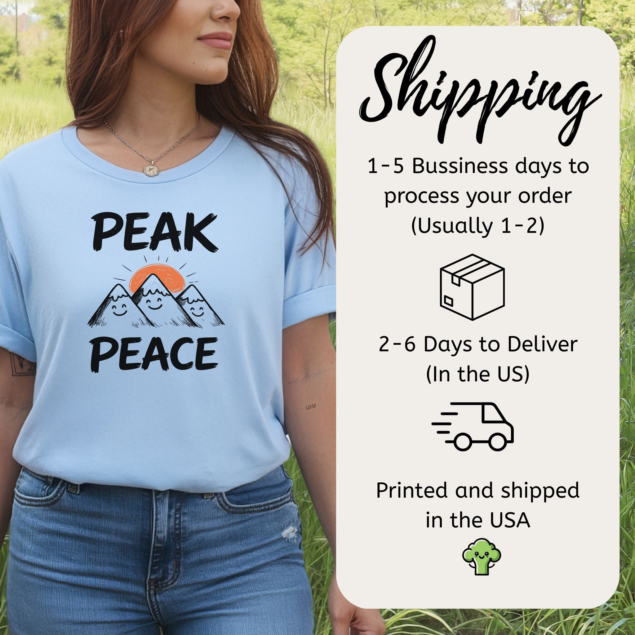 Peak Peace Cute Mountain Smiley Adventure T-Shirt