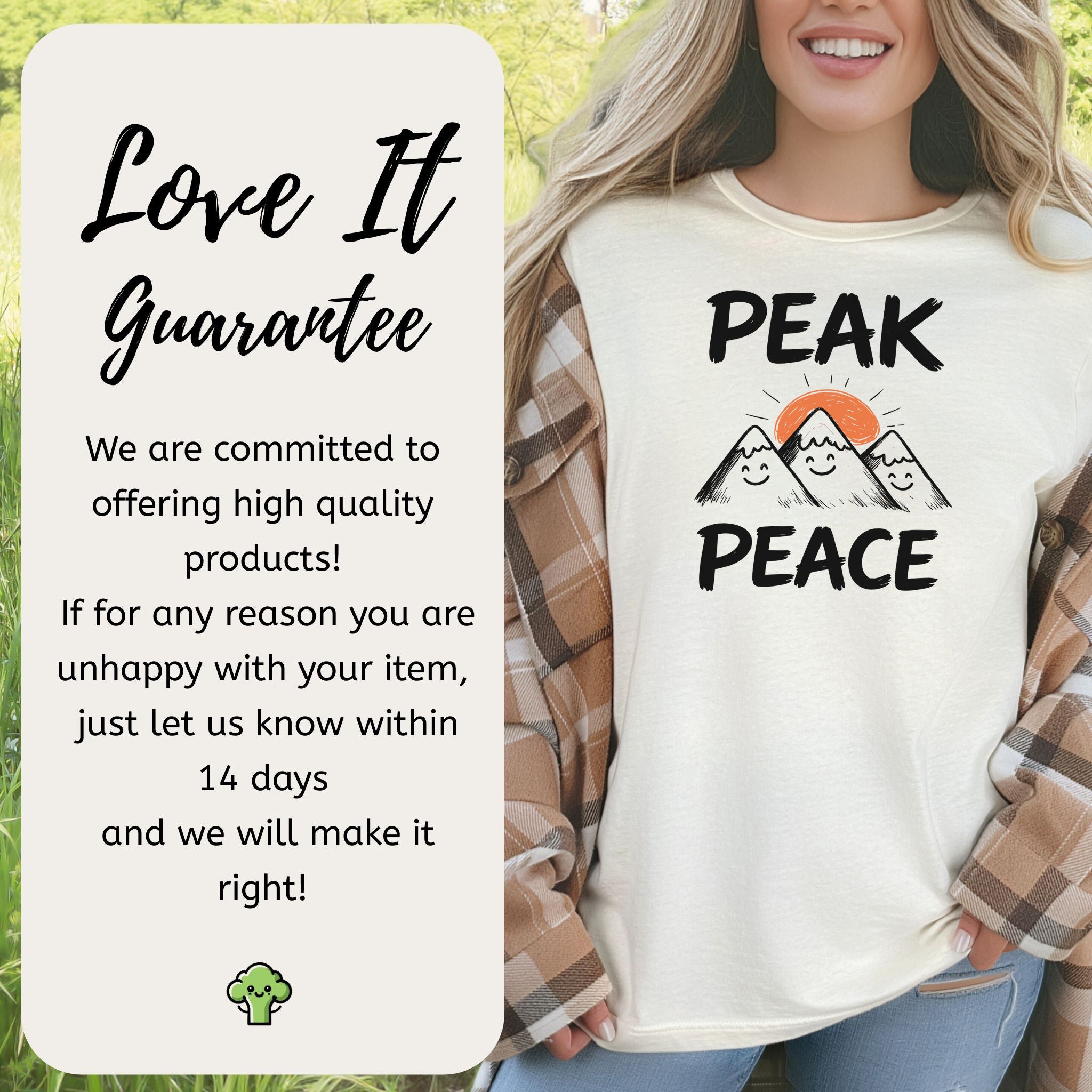 Peak Peace Cute Mountain Smiley Adventure T-Shirt