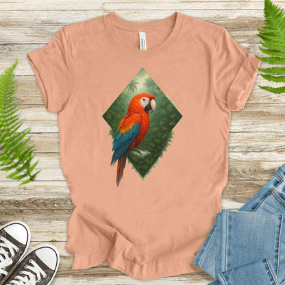 Scarlet Macaw Jungle T-Shirt – Colorful Tropical Bird Lover Tee