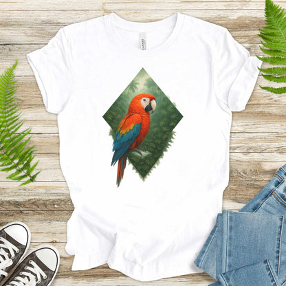 Scarlet Macaw Jungle T-Shirt – Colorful Tropical Bird Lover Tee