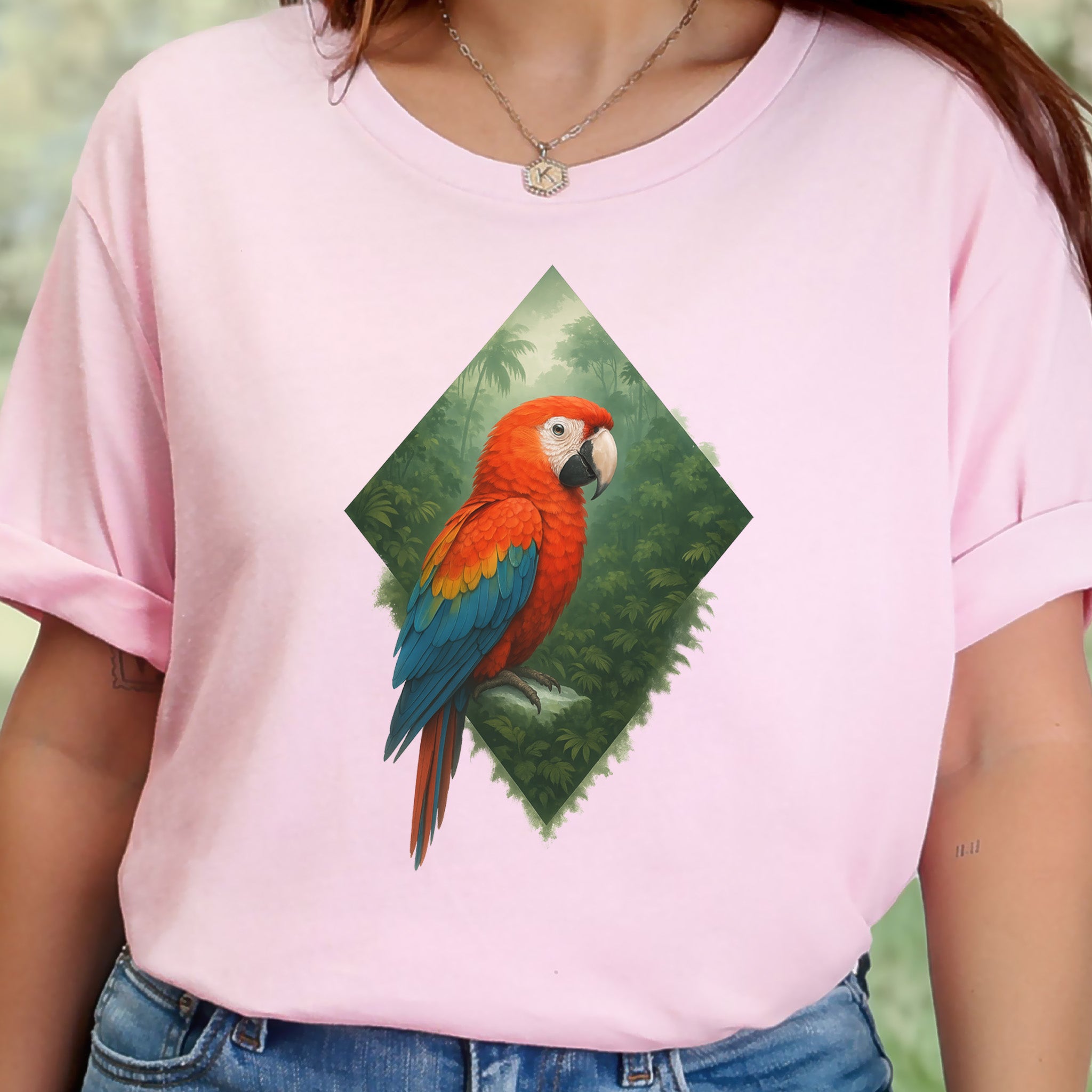 Scarlet Macaw Jungle T-Shirt – Colorful Tropical Bird Lover Tee