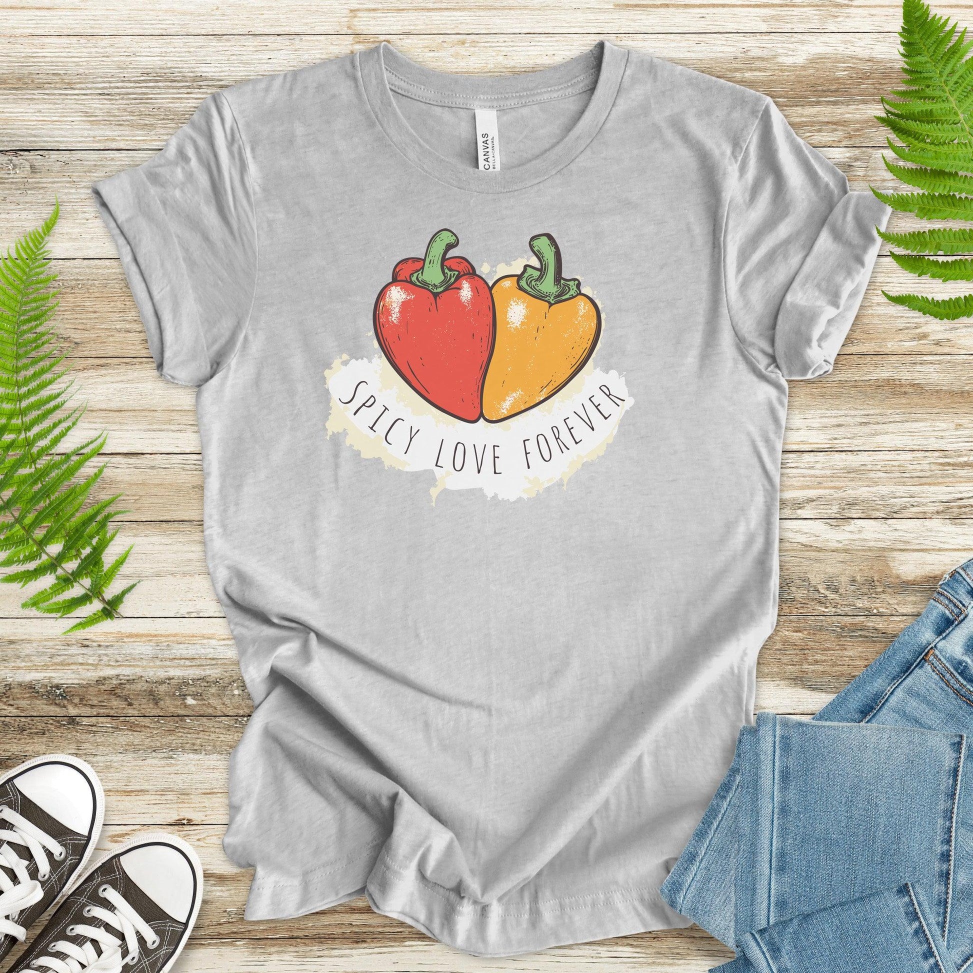 Spicy Love – Heart-Shaped Peppers T-Shirt - TShirtree