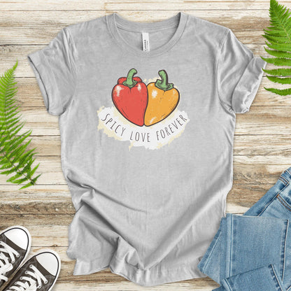 Spicy Love – Heart-Shaped Peppers T-Shirt - TShirtree