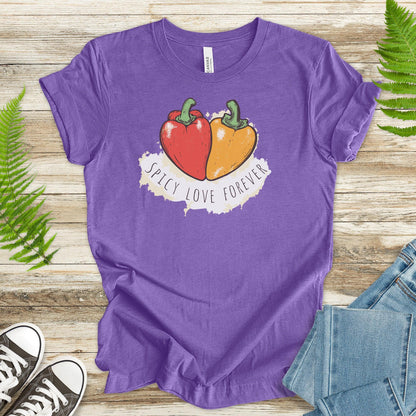 Spicy Love – Heart-Shaped Peppers T-Shirt - TShirtree