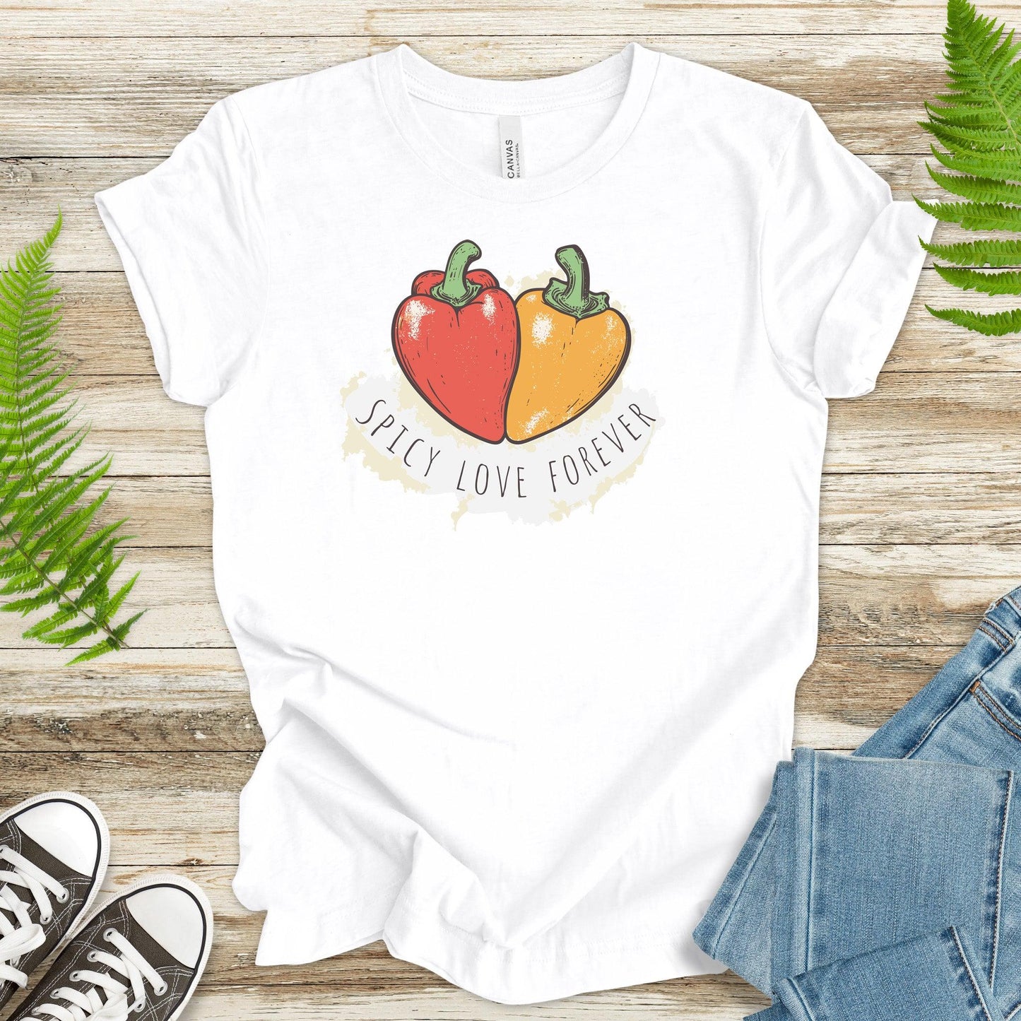 Spicy Love – Heart-Shaped Peppers T-Shirt - TShirtree