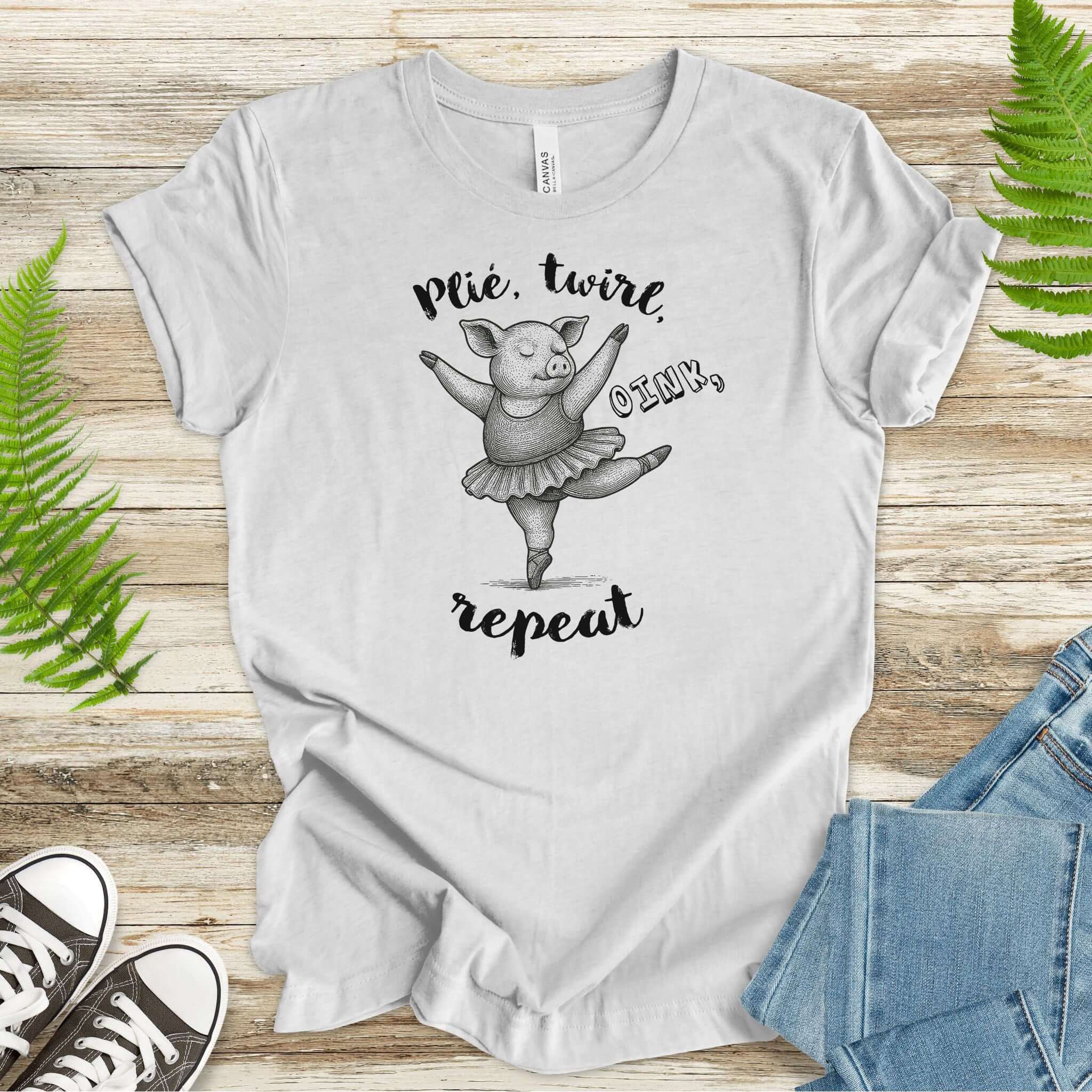 Cute Ballet Pig Shirt – Funny Pig Lover Tee for Farm Girls & Animal Moms