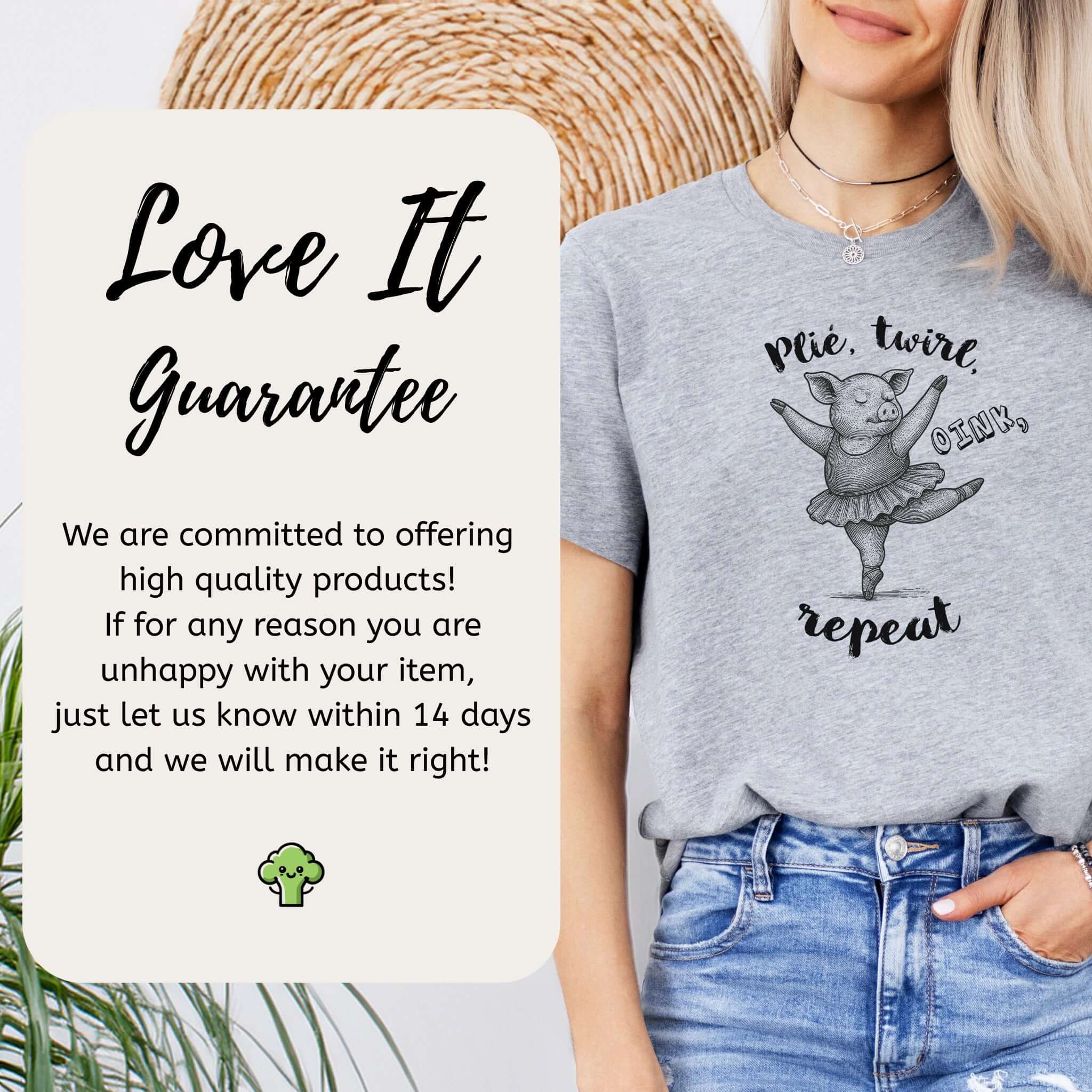 Cute Ballet Pig Shirt – Funny Pig Lover Tee for Farm Girls & Animal Moms