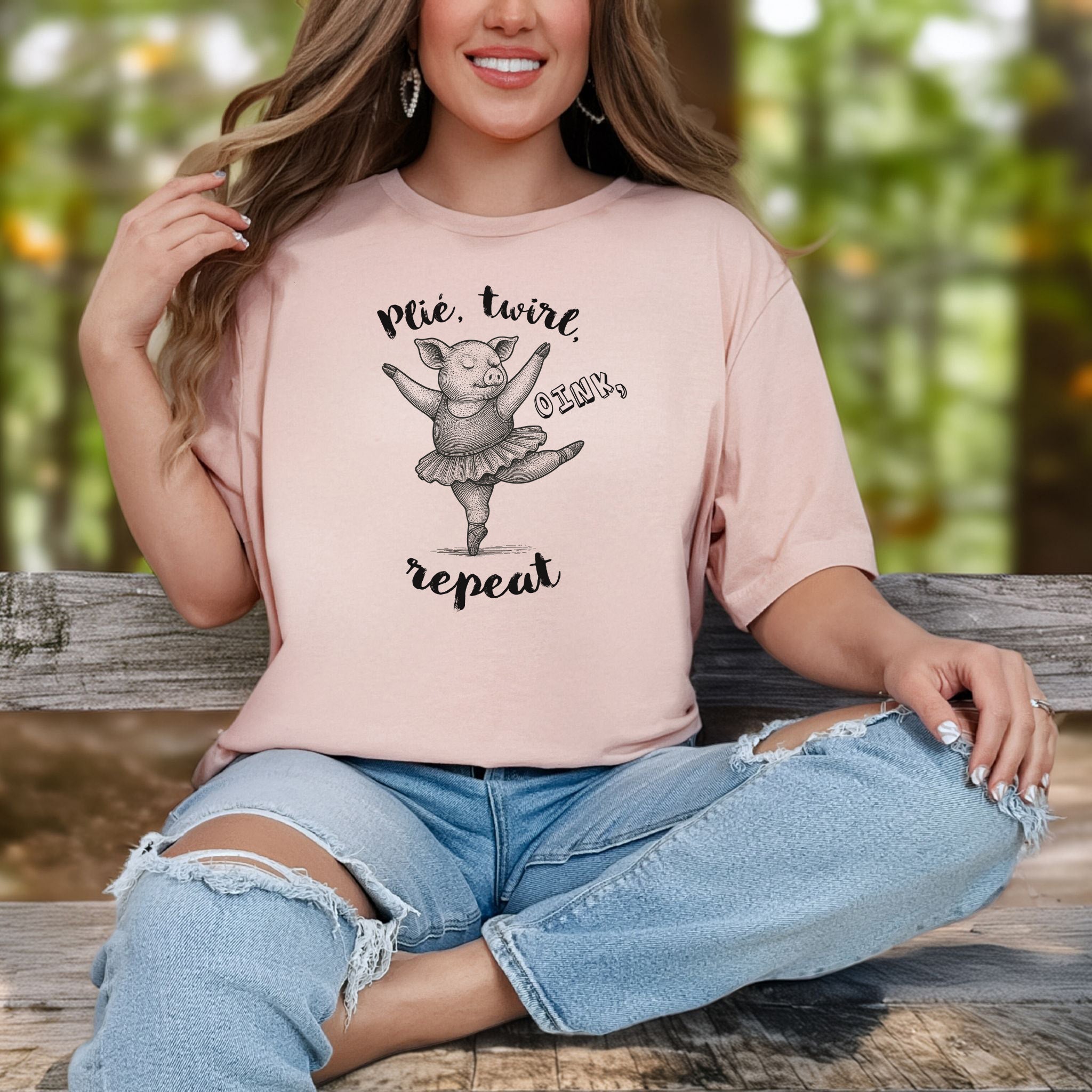 Cute Ballet Pig Shirt – Funny Pig Lover Tee for Farm Girls & Animal Moms