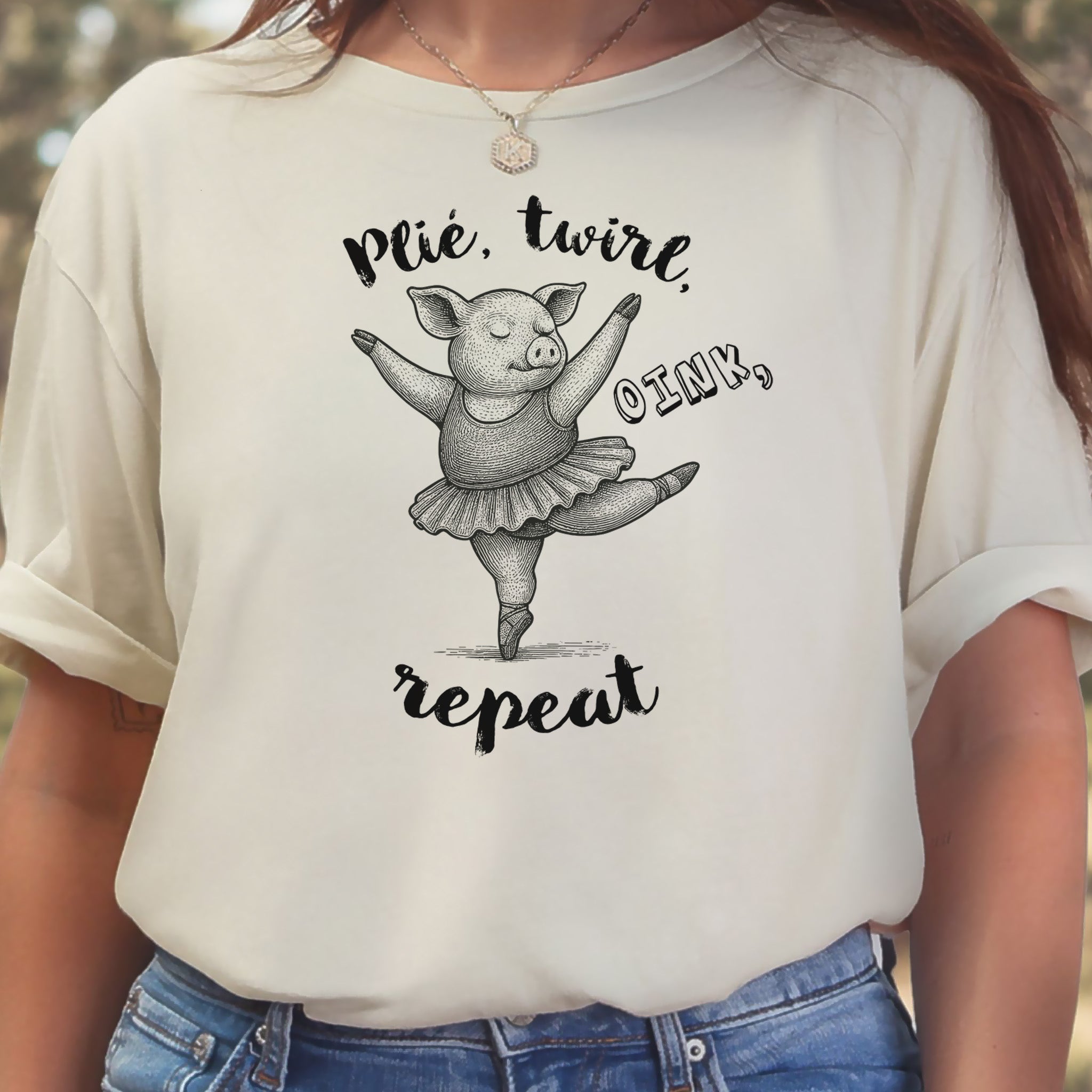 Cute Ballet Pig Shirt – Funny Pig Lover Tee for Farm Girls & Animal Moms