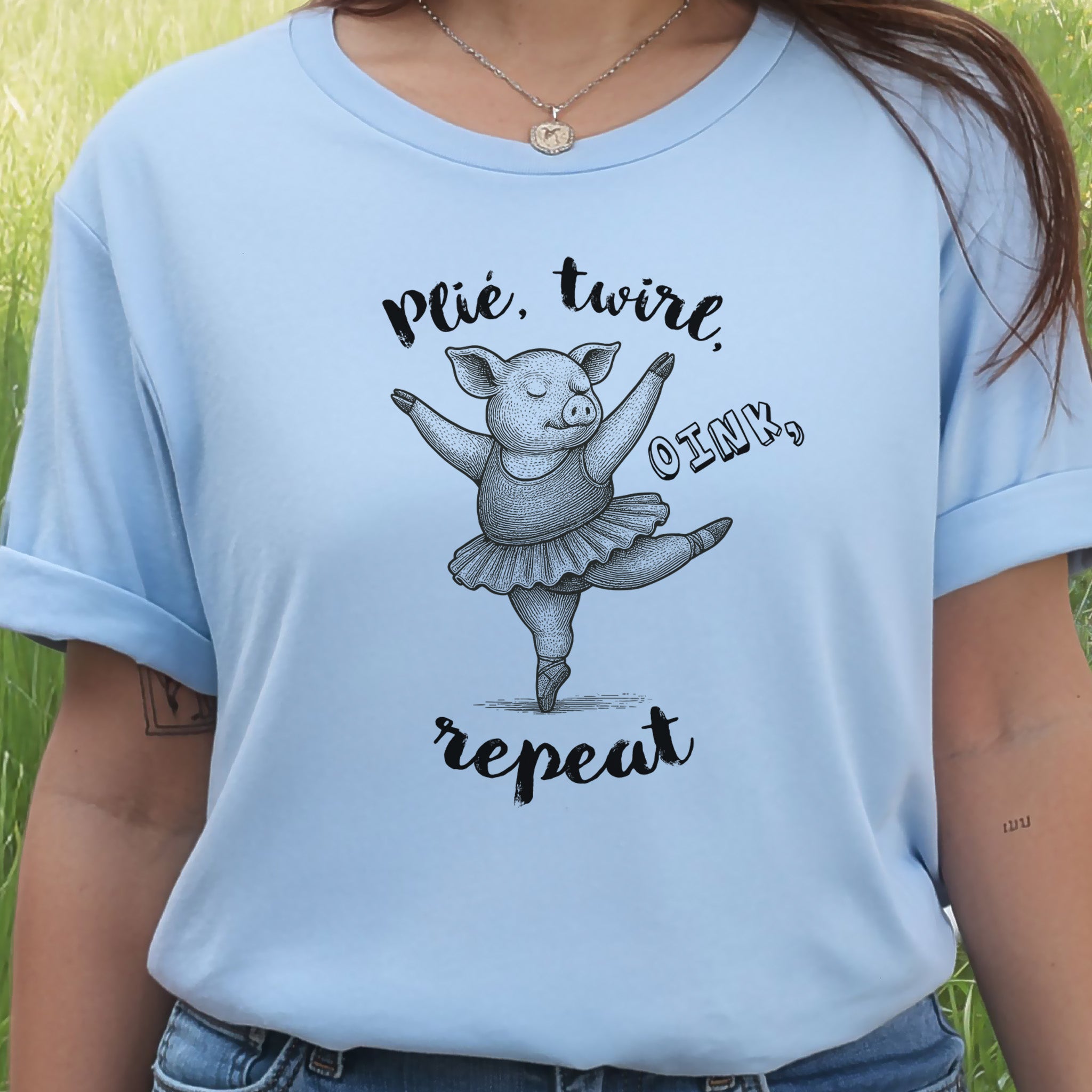 Cute Ballet Pig Shirt – Funny Pig Lover Tee for Farm Girls & Animal Moms