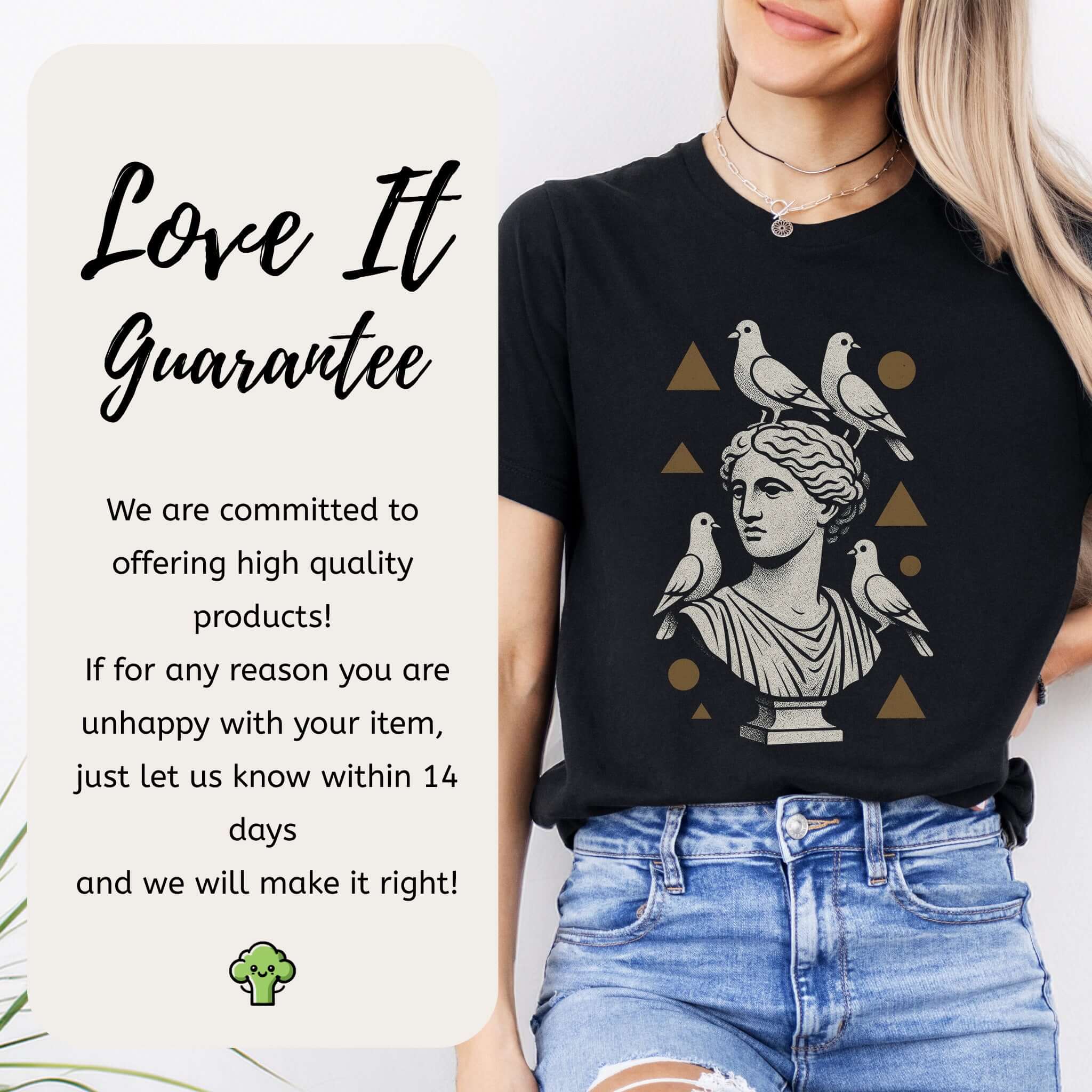 Pigeons & Statues T-Shirt – Minimalist Greek Vibes Tee