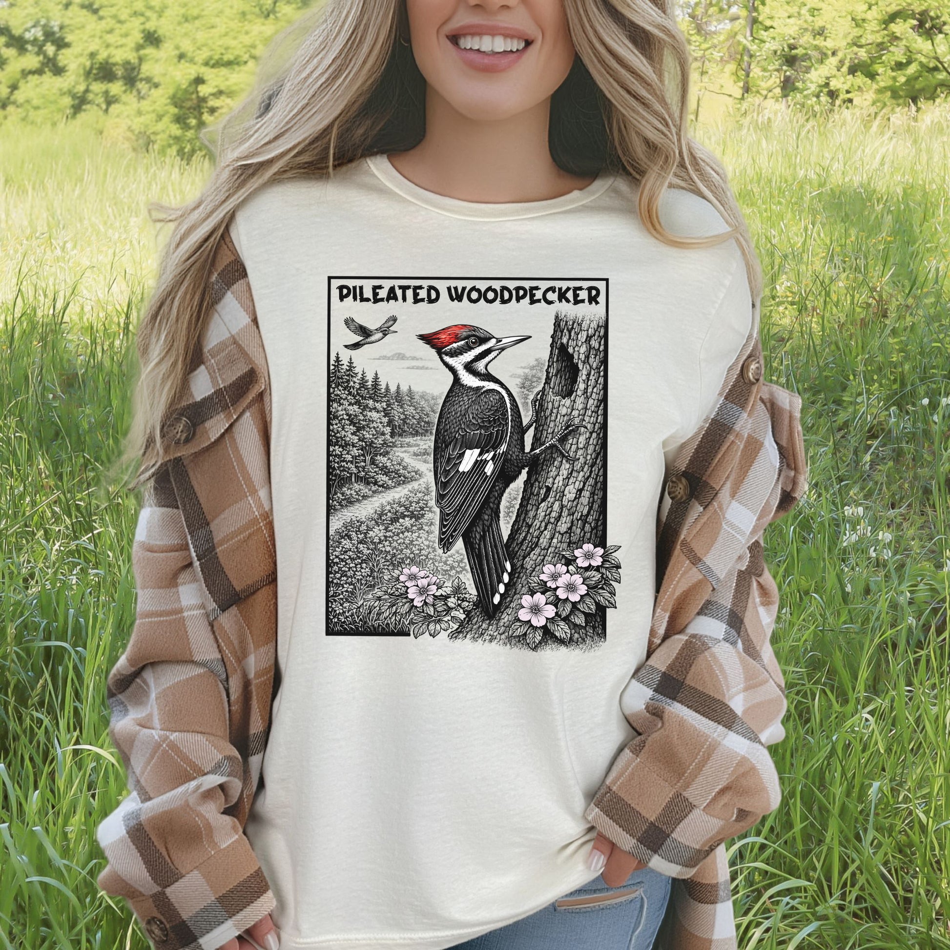 Pileated Woodpecker T-Shirt – Bold Forest Birdwatching Aesthetic