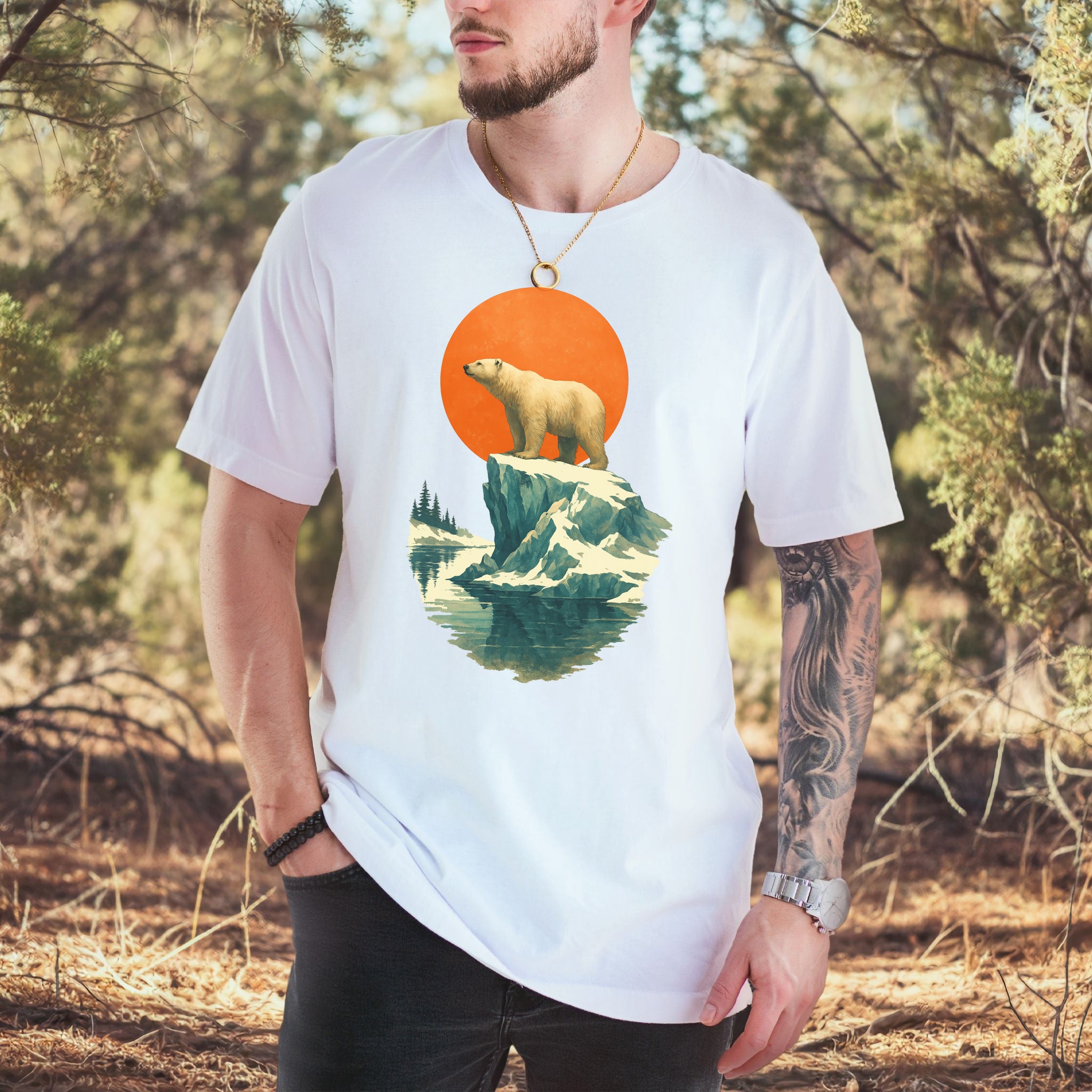Vintage Polar Bear T-Shirt – Japanese Style Arctic Nature Tee