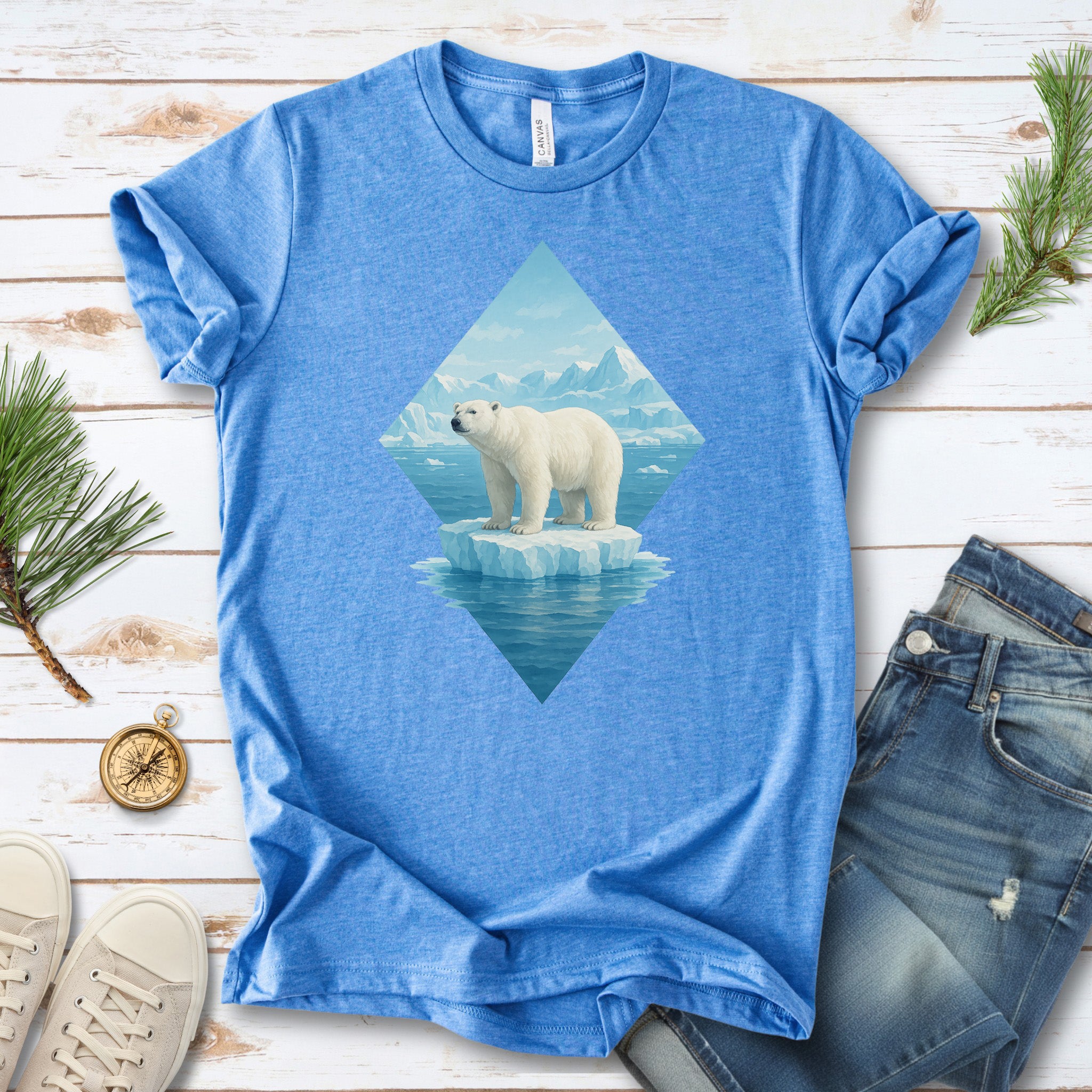 Polar Bear Arctic T-Shirt – Majestic Winter Wildlife Vintage Tee