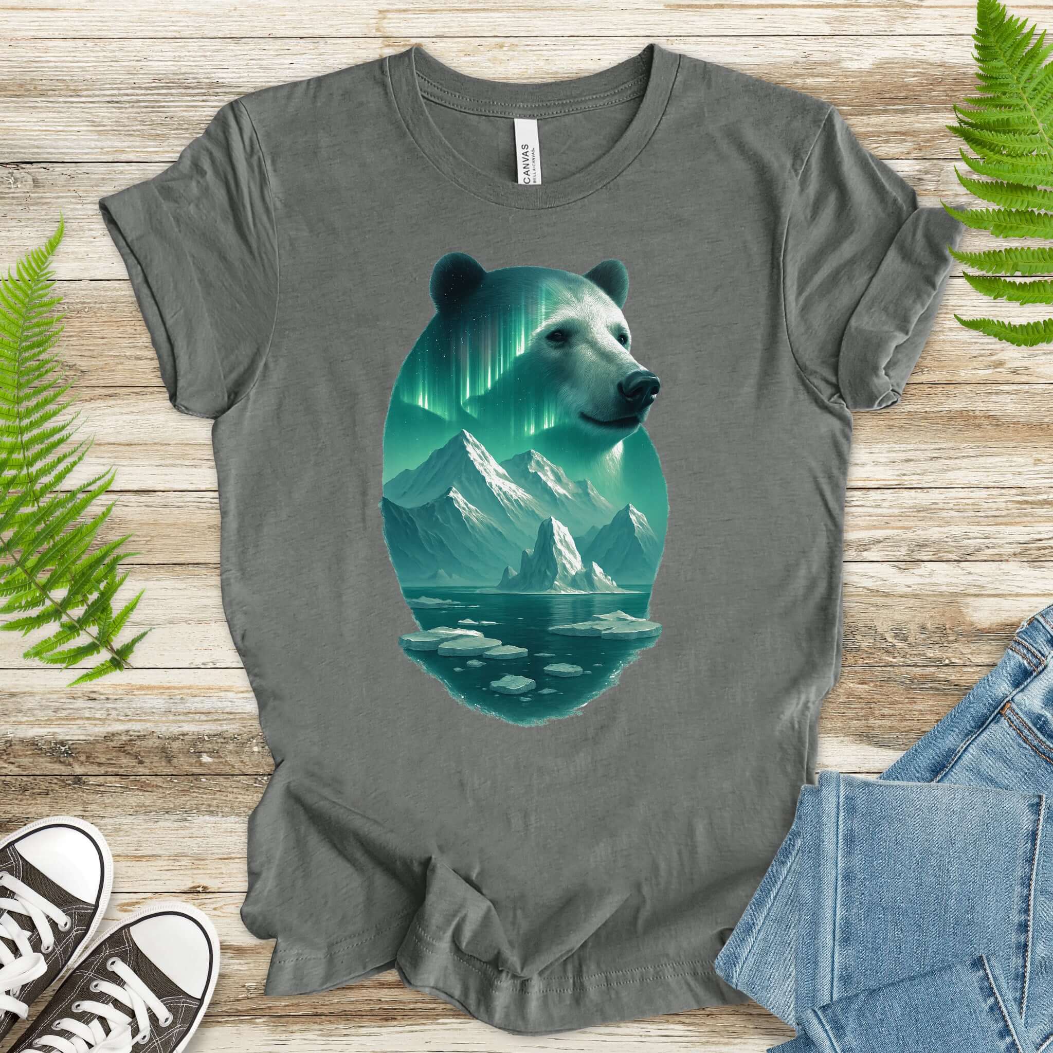 Polar Bear Spirit Northern Lightsl T-Shirt