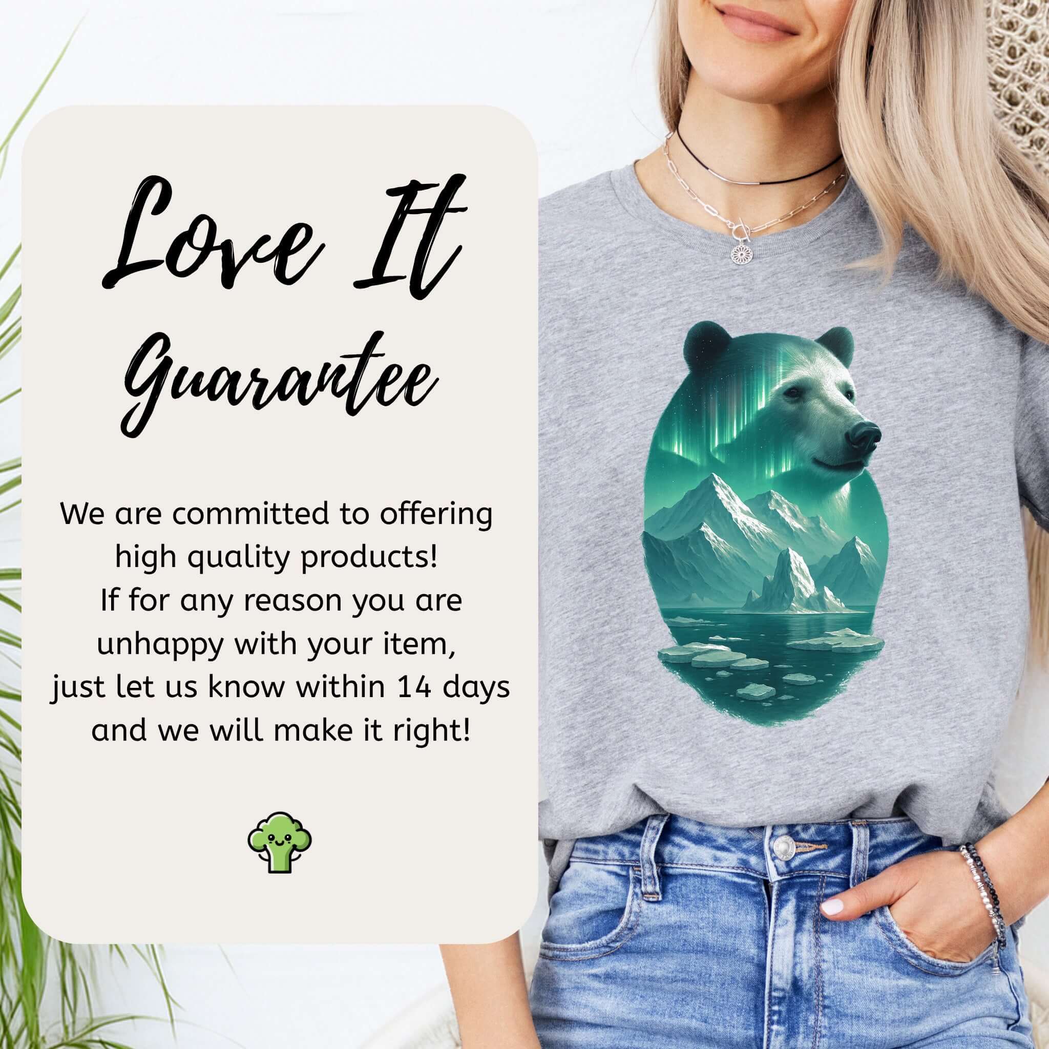 Polar Bear Spirit Northern Lightsl T-Shirt