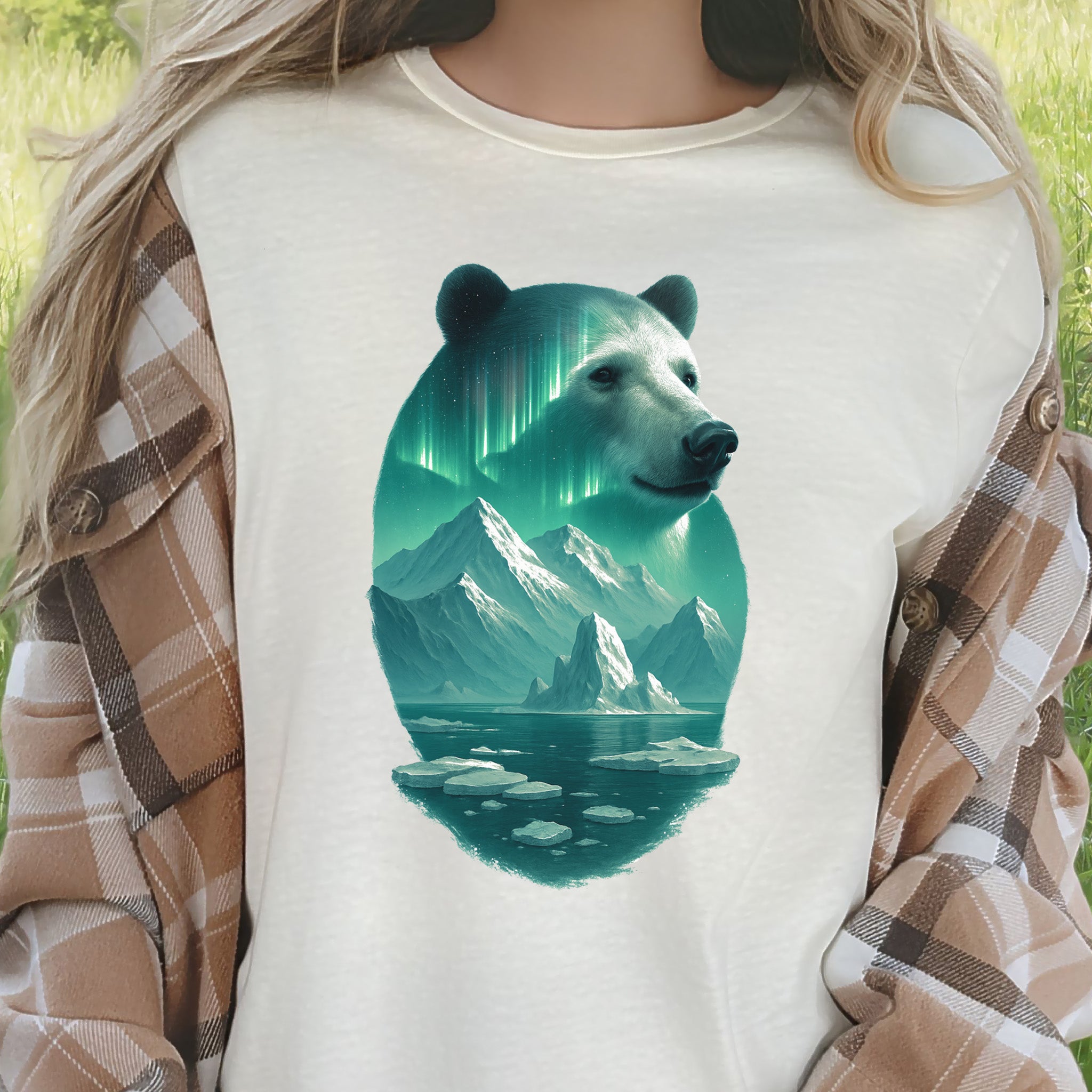 Polar Bear Spirit Northern Lightsl T-Shirt
