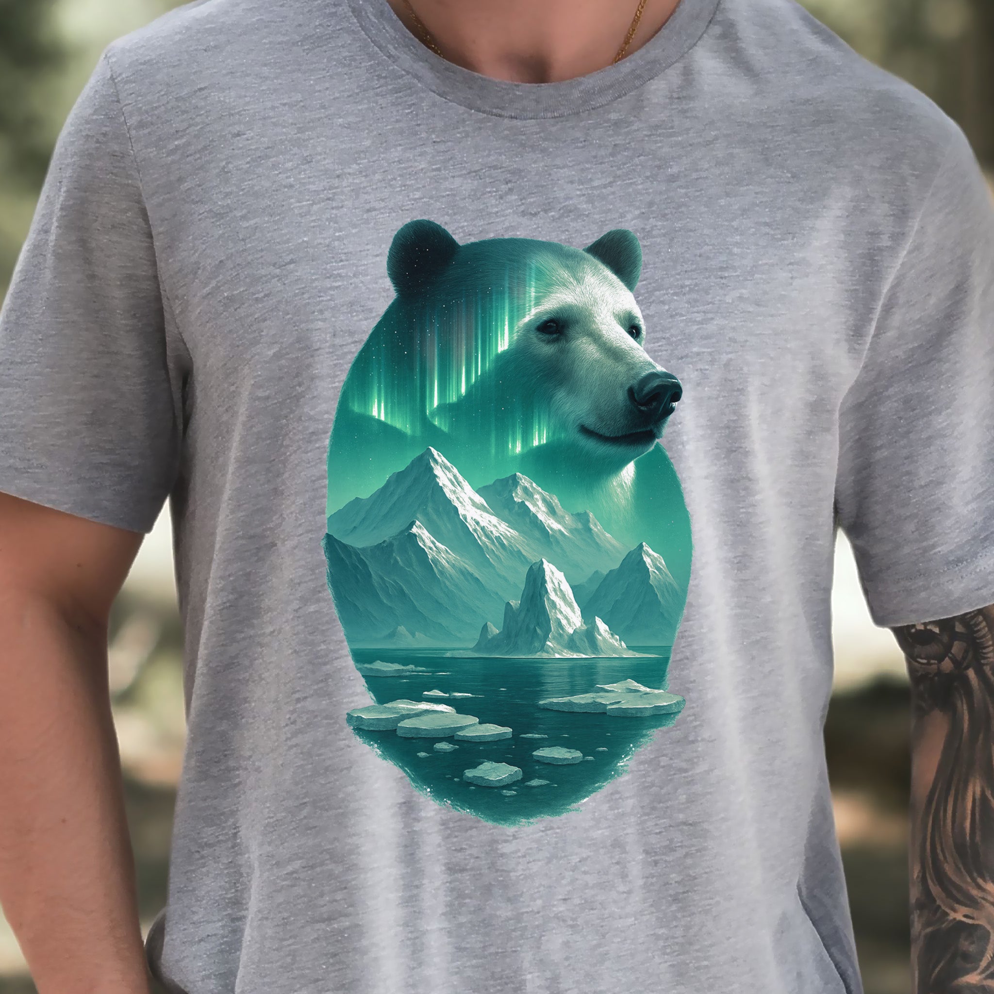 Polar Bear Spirit Northern Lightsl T-Shirt