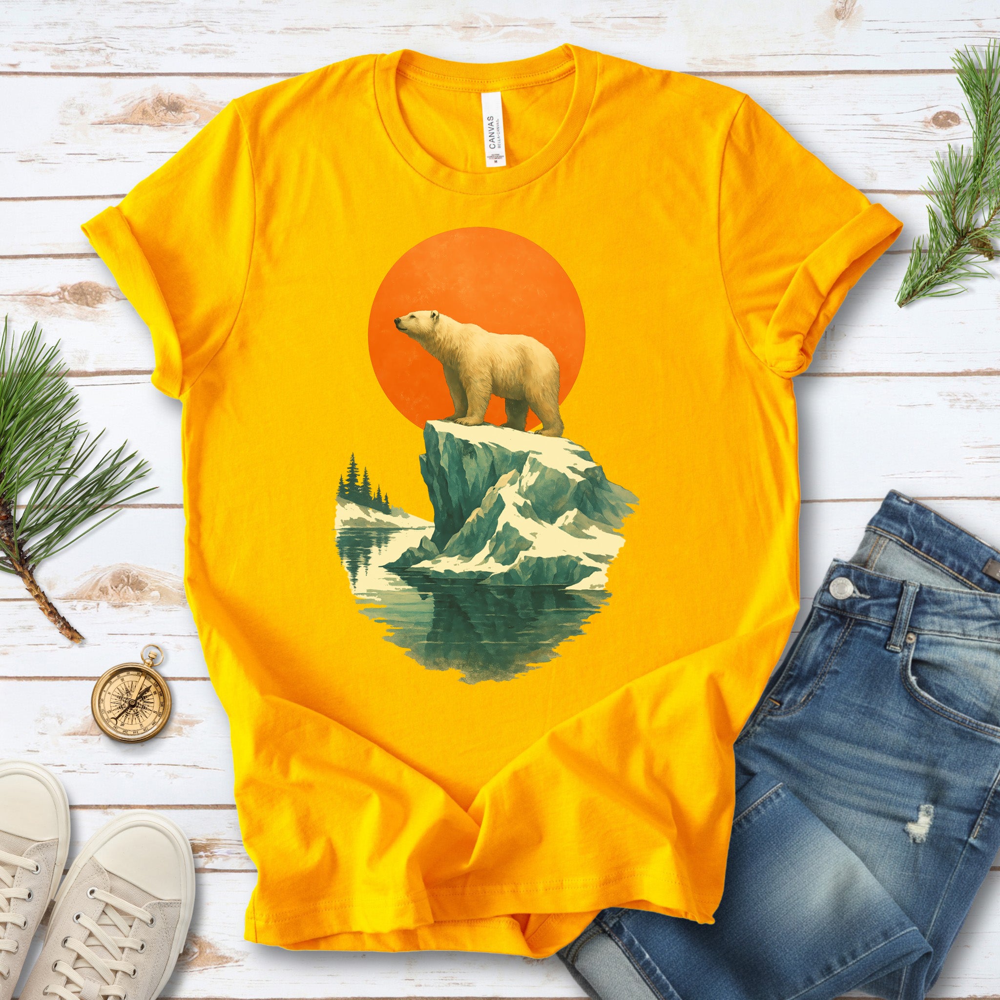 Vintage Polar Bear T-Shirt – Japanese Style Arctic Nature Tee