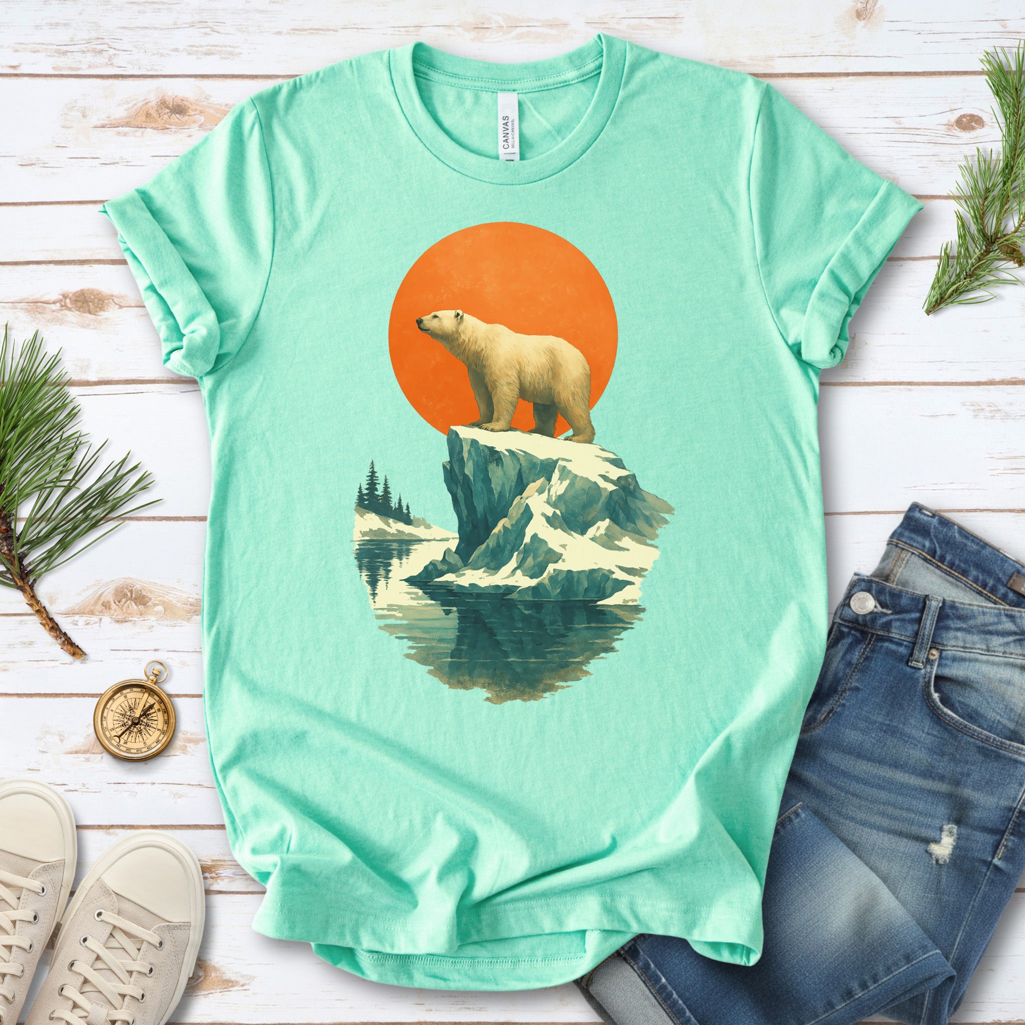 Vintage Polar Bear T-Shirt – Japanese Style Arctic Nature Tee