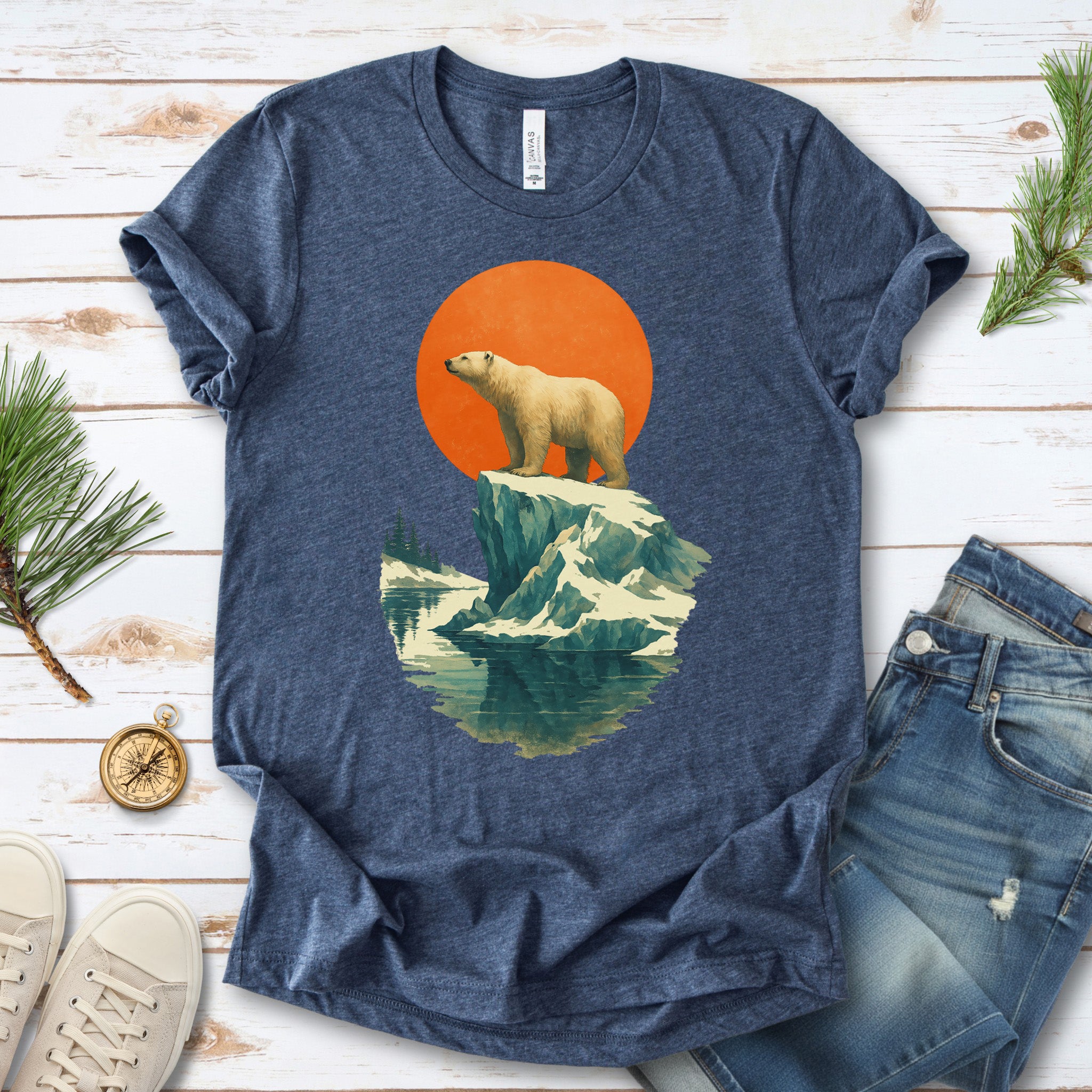 Vintage Polar Bear T-Shirt – Japanese Style Arctic Nature Tee