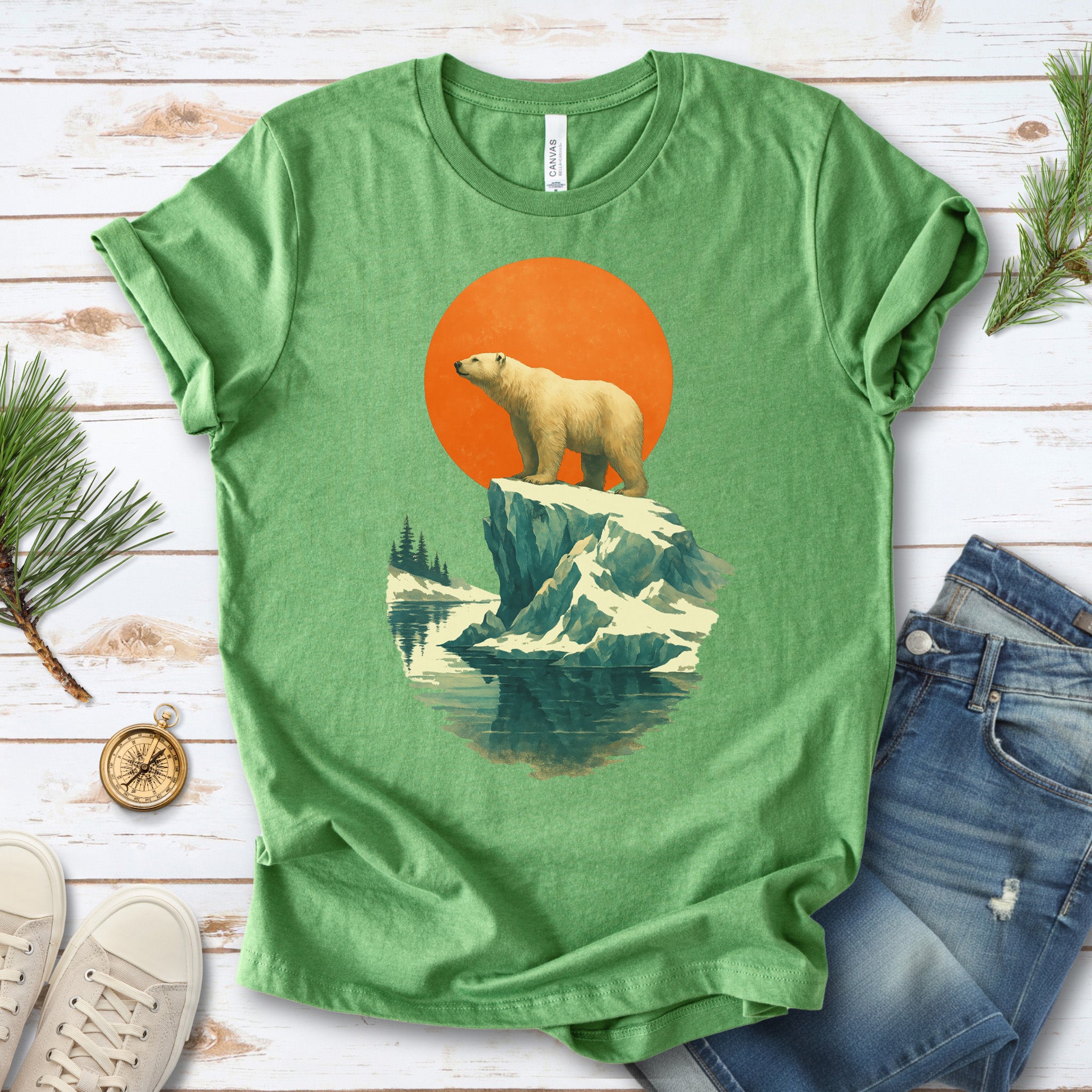 Vintage Polar Bear T-Shirt – Japanese Style Arctic Nature Tee