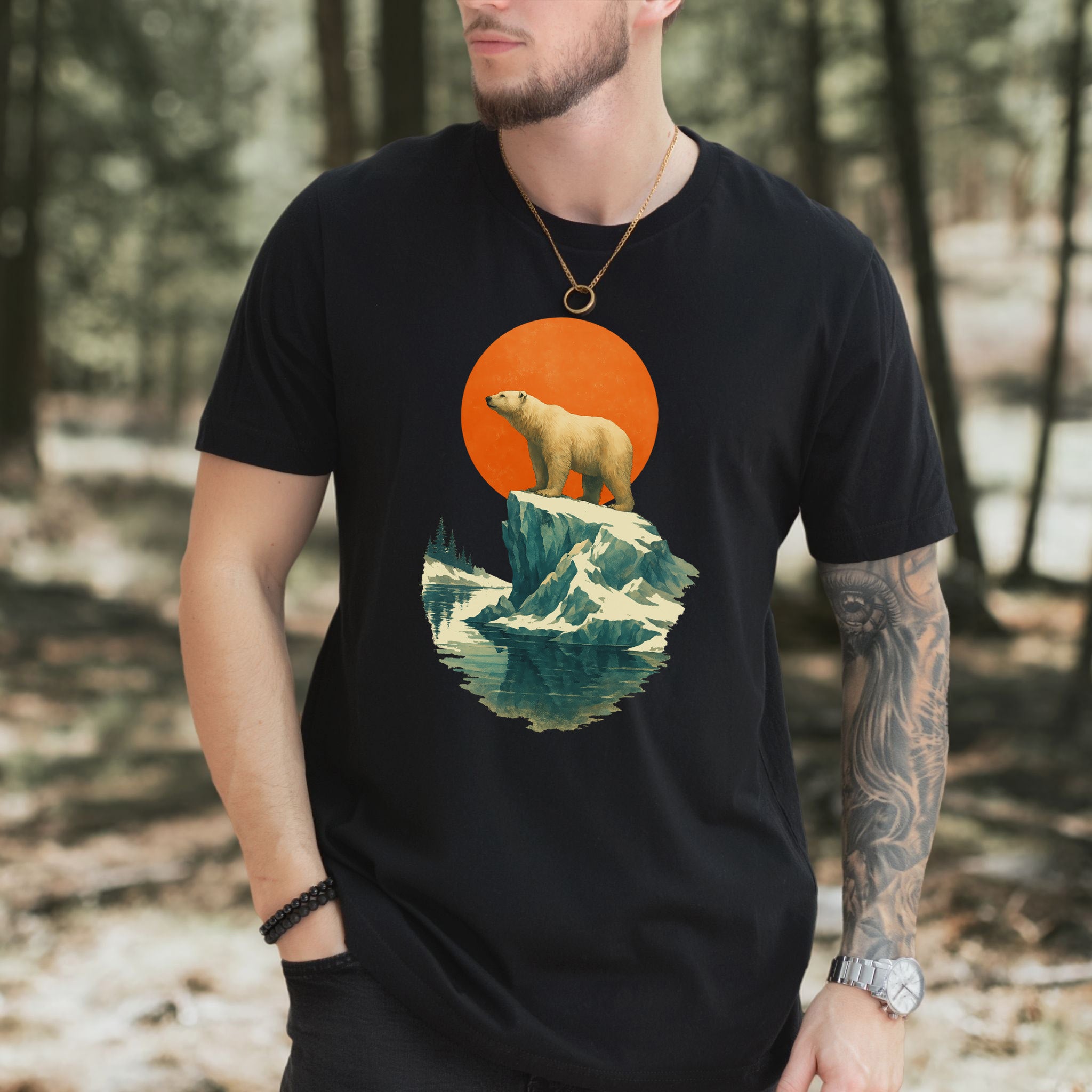 Vintage Polar Bear T-Shirt – Japanese Style Arctic Nature Tee