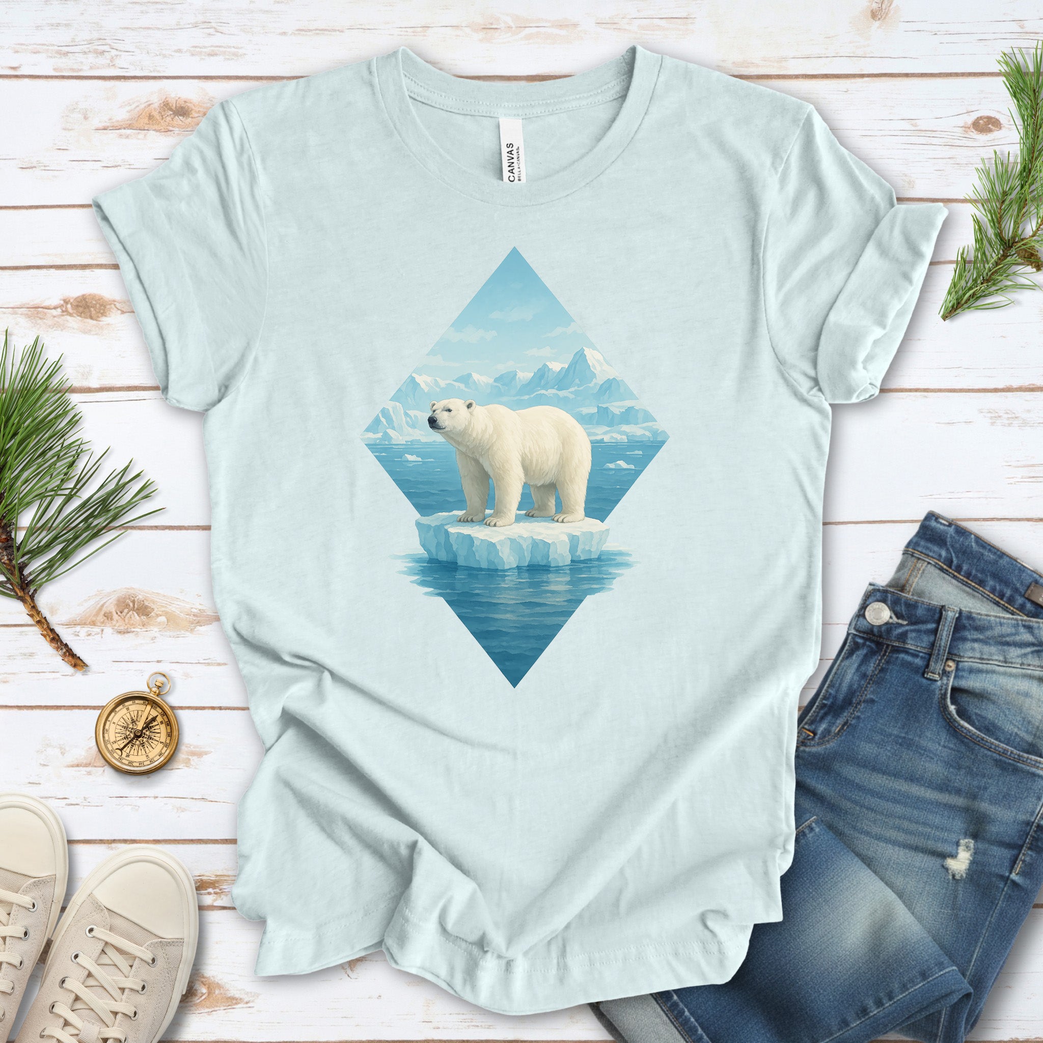 Polar Bear Arctic T-Shirt – Majestic Winter Wildlife Vintage Tee