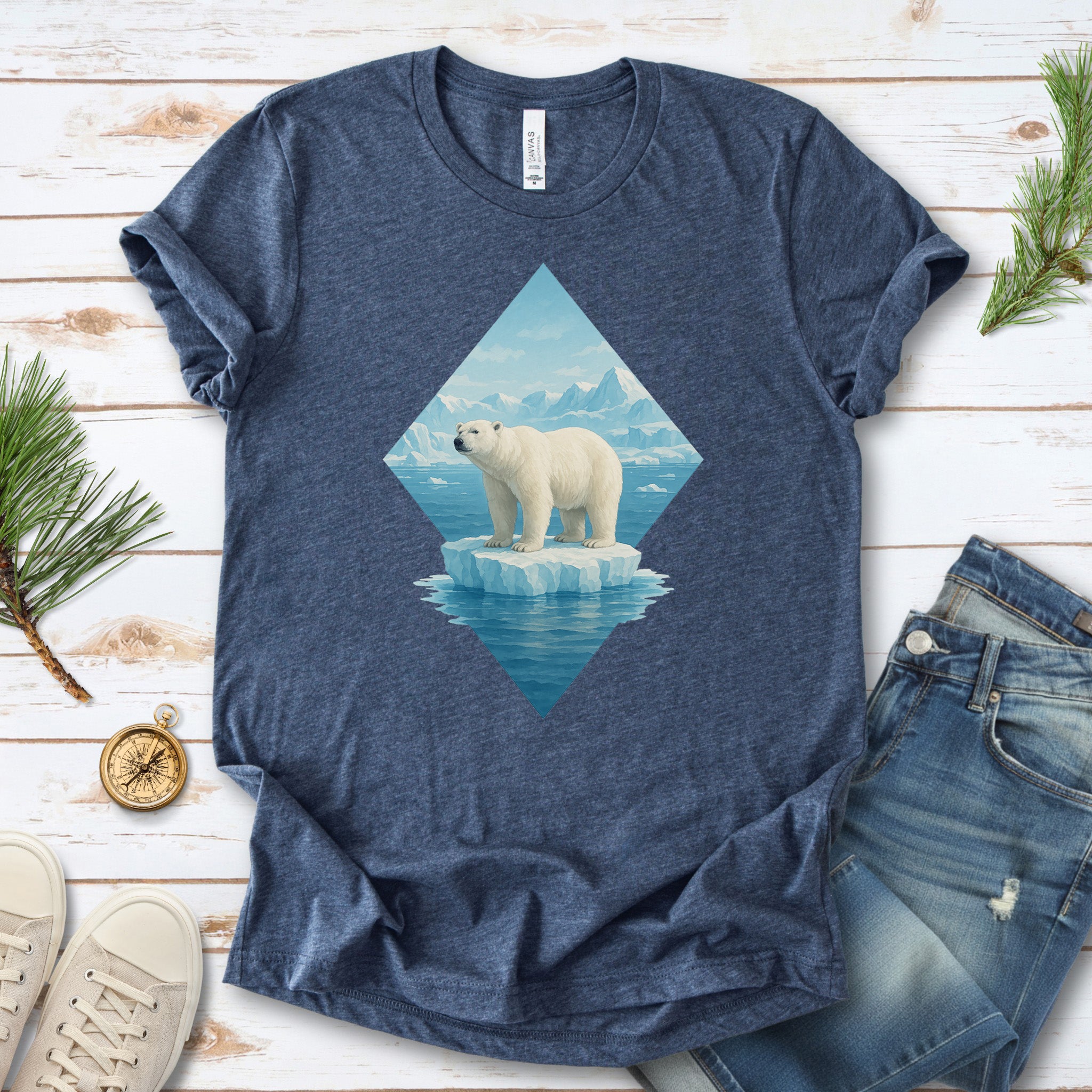 Polar Bear Arctic T-Shirt – Majestic Winter Wildlife Vintage Tee