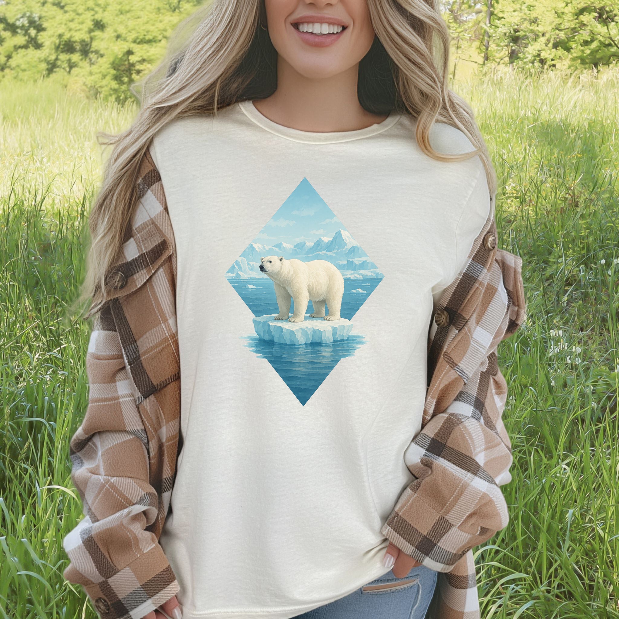 Polar Bear Arctic T-Shirt – Majestic Winter Wildlife Vintage Tee
