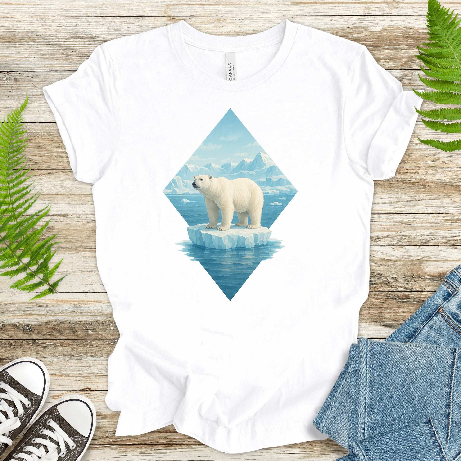 Polar Bear Arctic T-Shirt – Majestic Winter Wildlife Vintage Tee