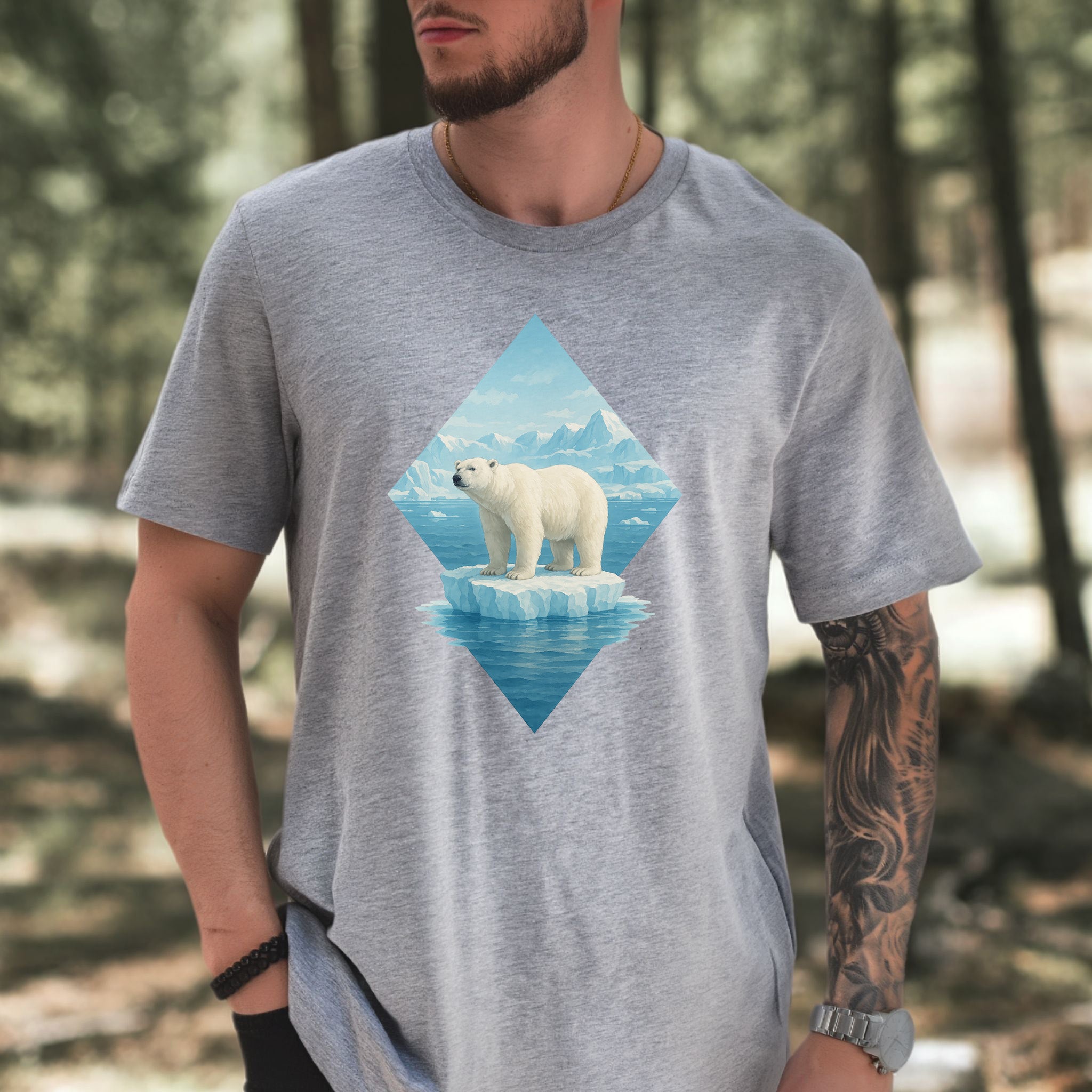 Polar Bear Arctic T-Shirt – Majestic Winter Wildlife Vintage Tee