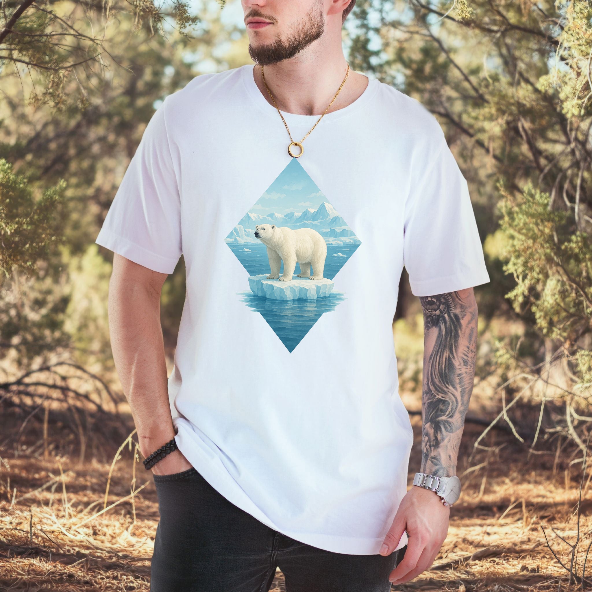 Polar Bear Arctic T-Shirt – Majestic Winter Wildlife Vintage Tee