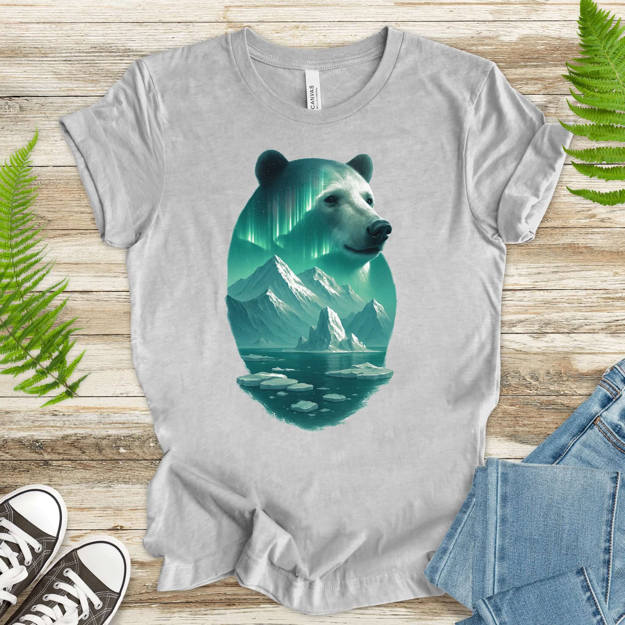 Polar Bear Spirit Northern Lightsl T-Shirt