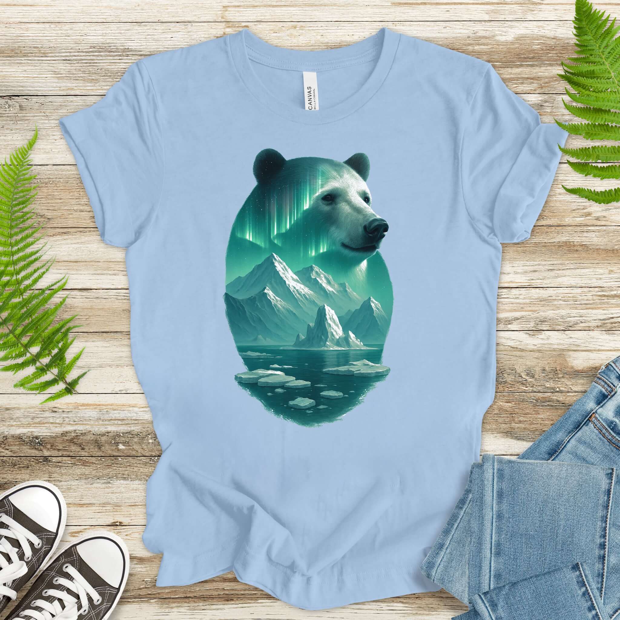 Polar Bear Spirit Northern Lightsl T-Shirt