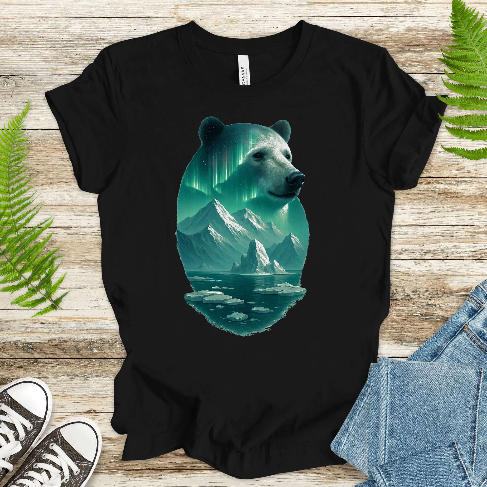 Polar Bear Spirit Northern Lightsl T-Shirt